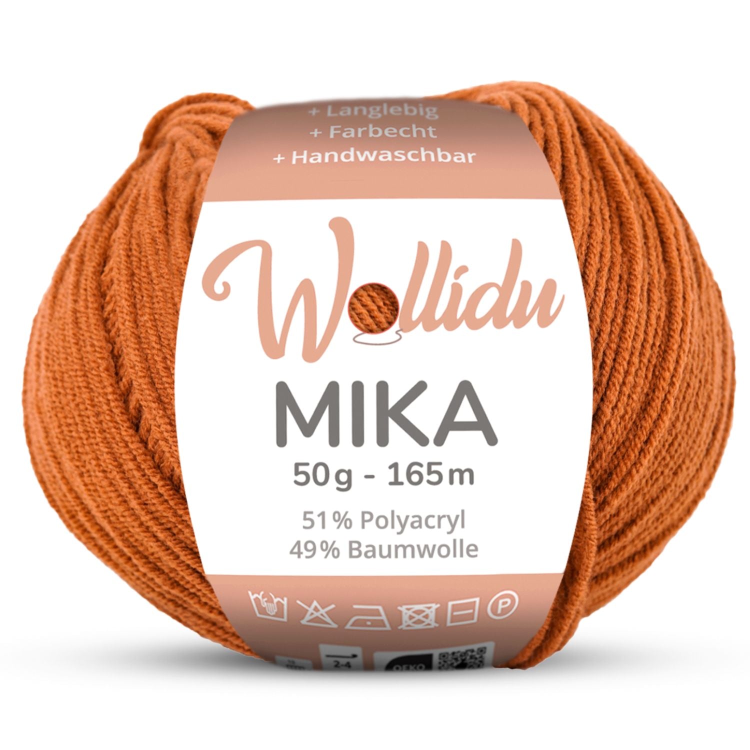 Mika 50g – Baumwoll-Polyacryl-Garn zum Häkeln & Stricken (Einzelknäuel, OEKO-TEX®)