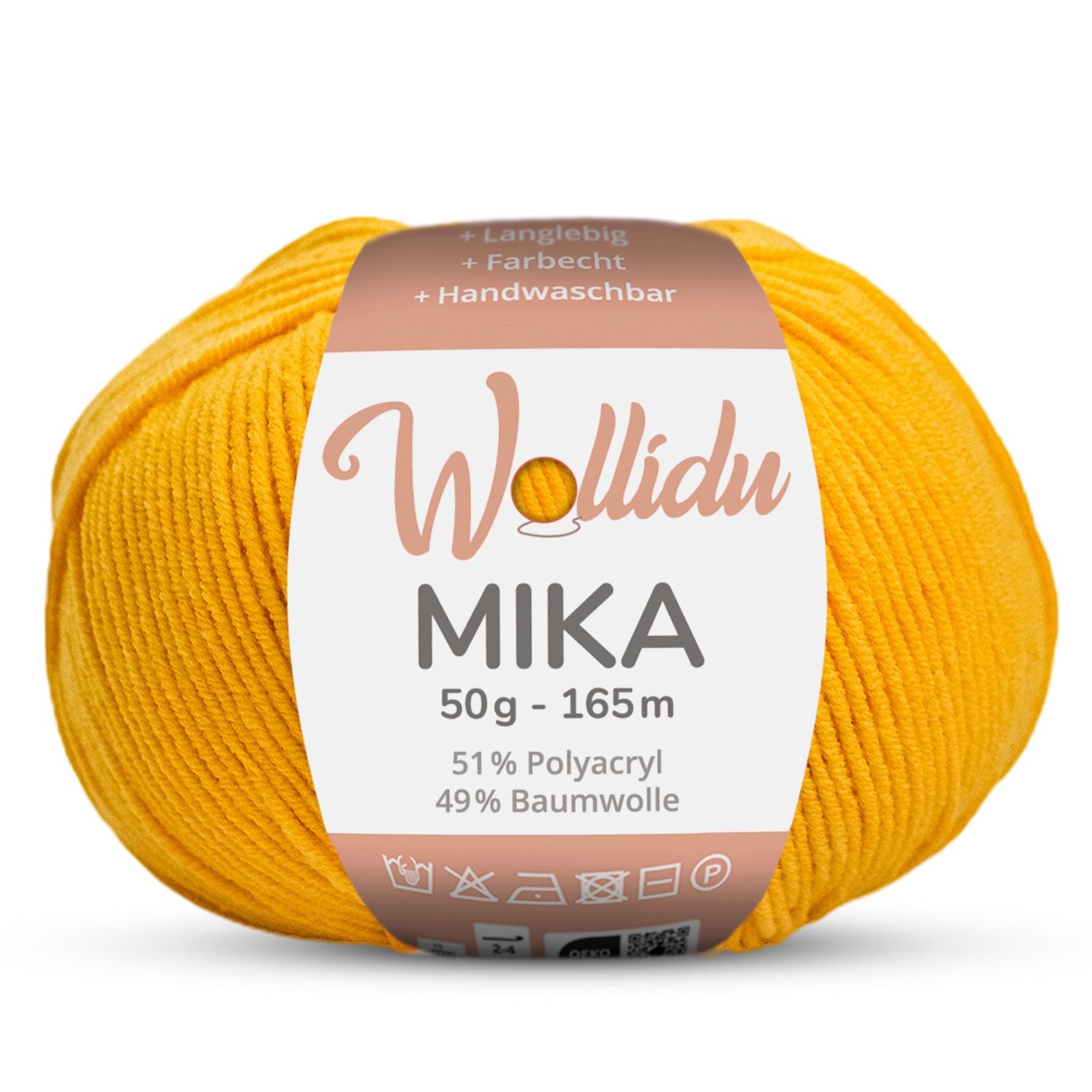 Mika 50g – Baumwoll-Polyacryl-Garn zum Häkeln & Stricken (Einzelknäuel, OEKO-TEX®)