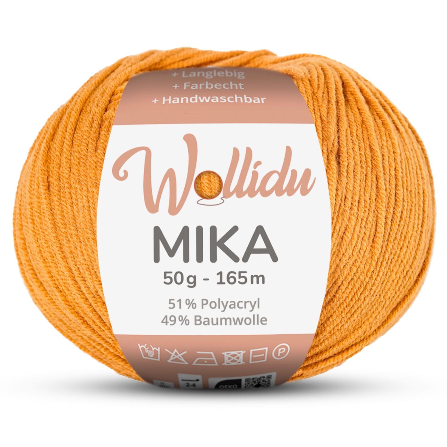 Mika 50g – Baumwoll-Polyacryl-Garn zum Häkeln & Stricken (Einzelknäuel, OEKO-TEX®)