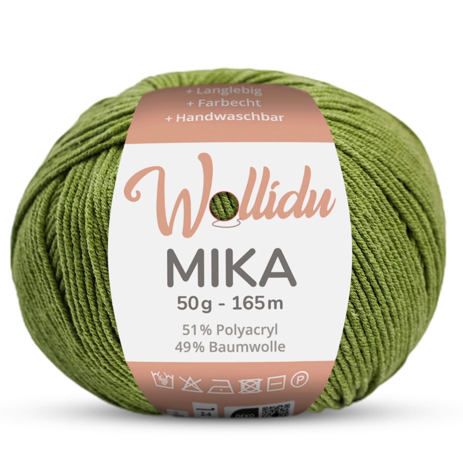 Mika 50g – Baumwoll-Polyacryl-Garn zum Häkeln & Stricken (Einzelknäuel, OEKO-TEX®)