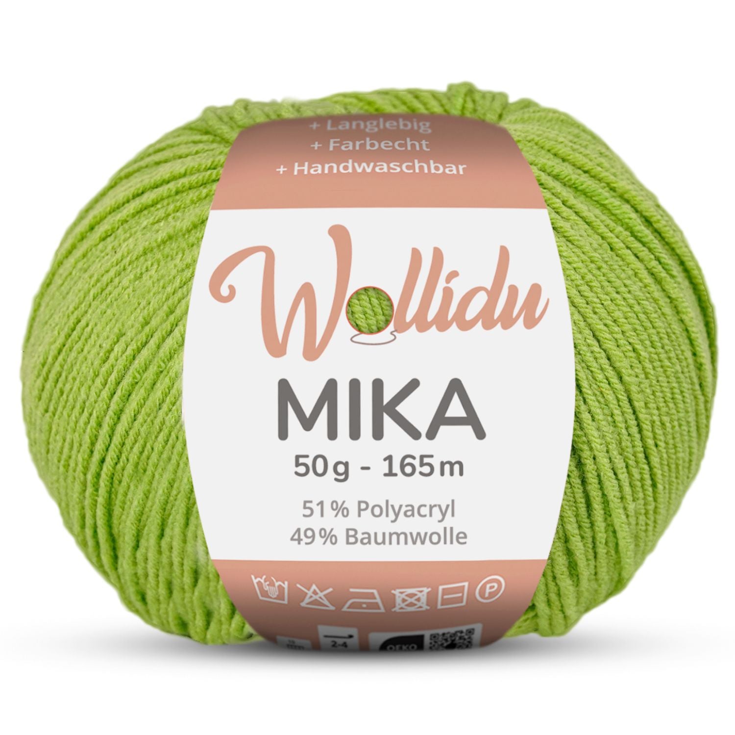 Mika 50g – Baumwoll-Polyacryl-Garn zum Häkeln & Stricken (Einzelknäuel, OEKO-TEX®)