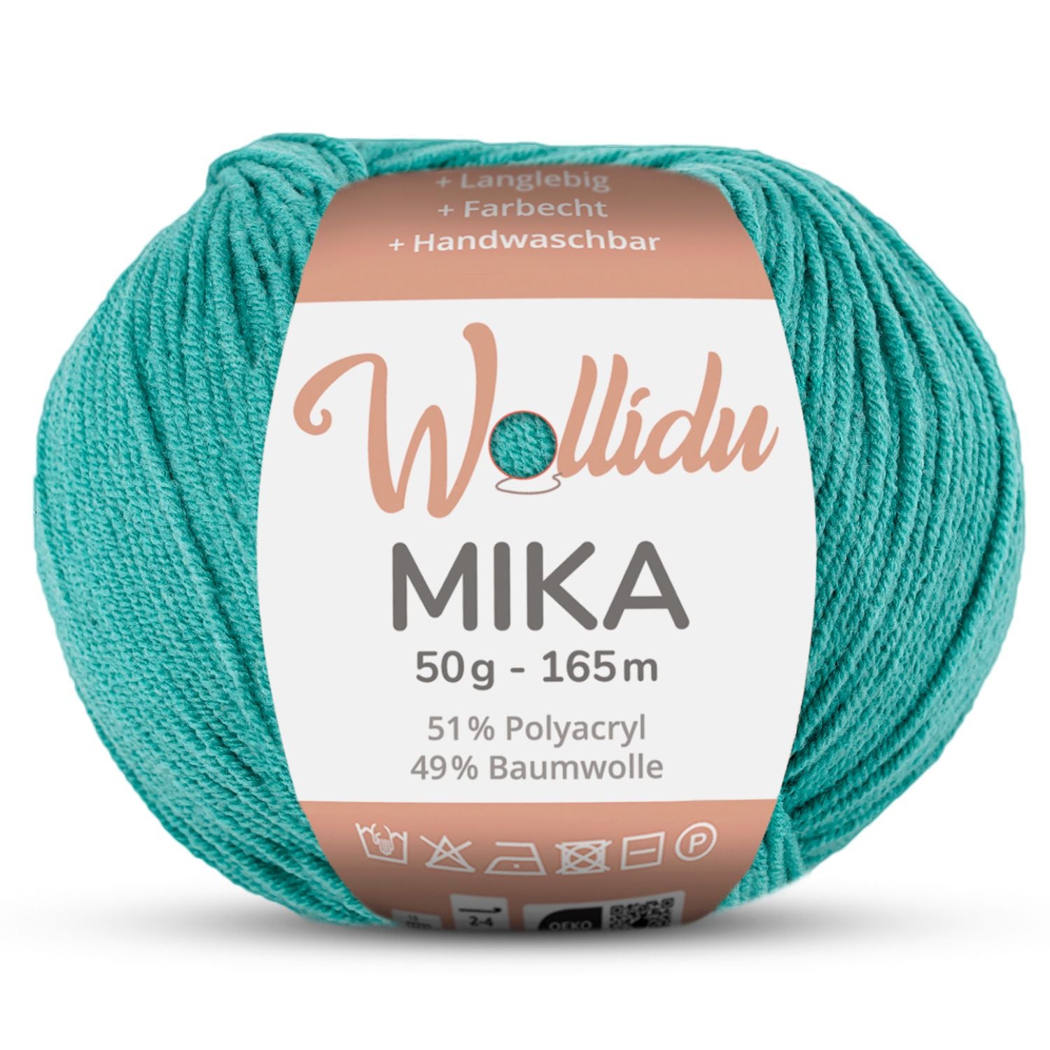 Mika 50g – Baumwoll-Polyacryl-Garn zum Häkeln & Stricken (Einzelknäuel, OEKO-TEX®)