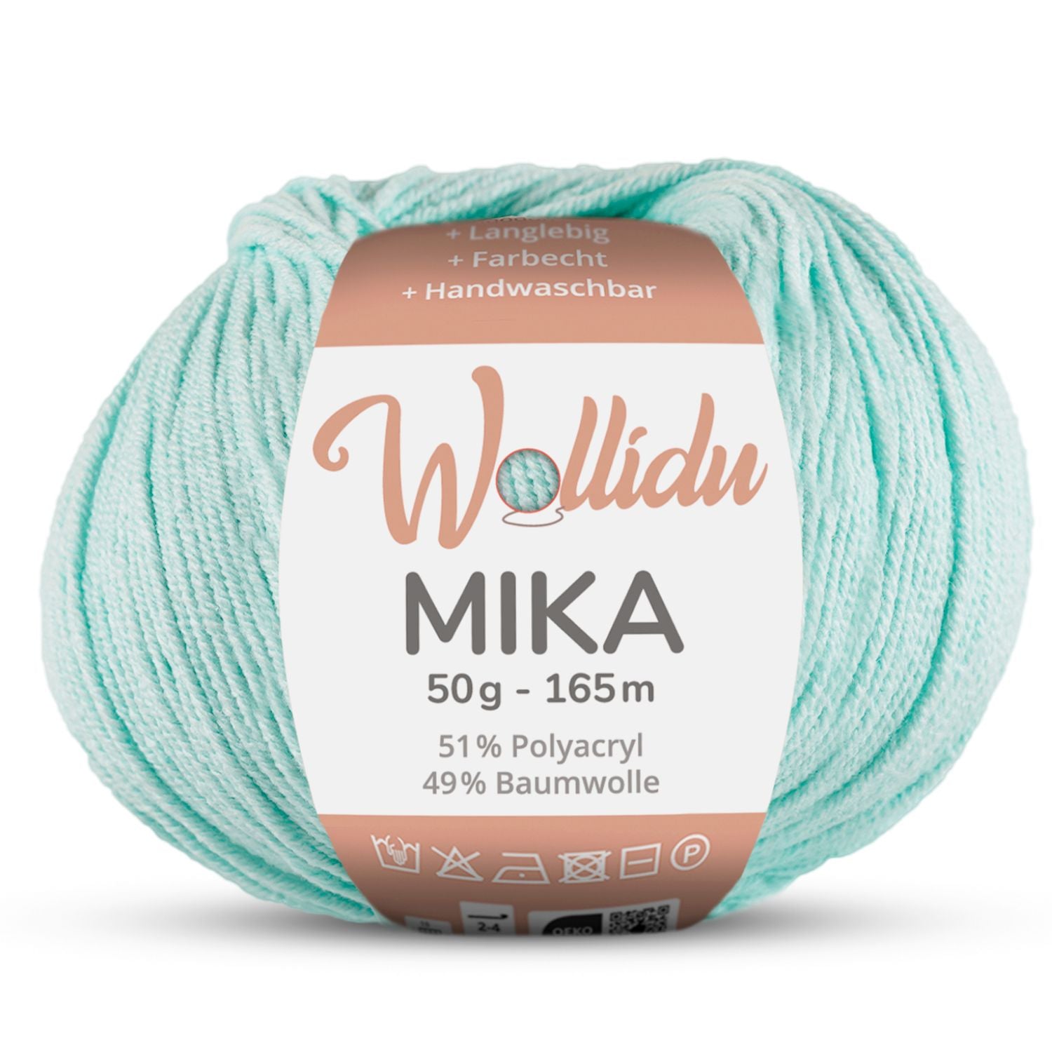 Mika 50g – Baumwoll-Polyacryl-Garn zum Häkeln & Stricken (Einzelknäuel, OEKO-TEX®)