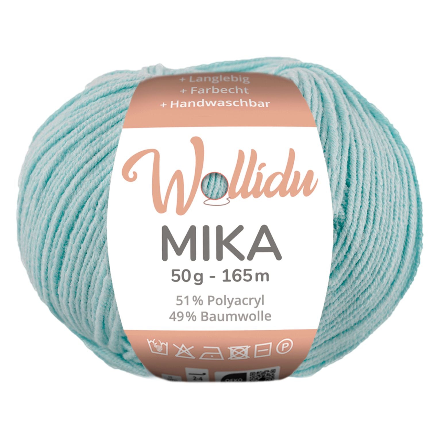 Mika 50g – Baumwoll-Polyacryl-Garn zum Häkeln & Stricken (Einzelknäuel, OEKO-TEX®)