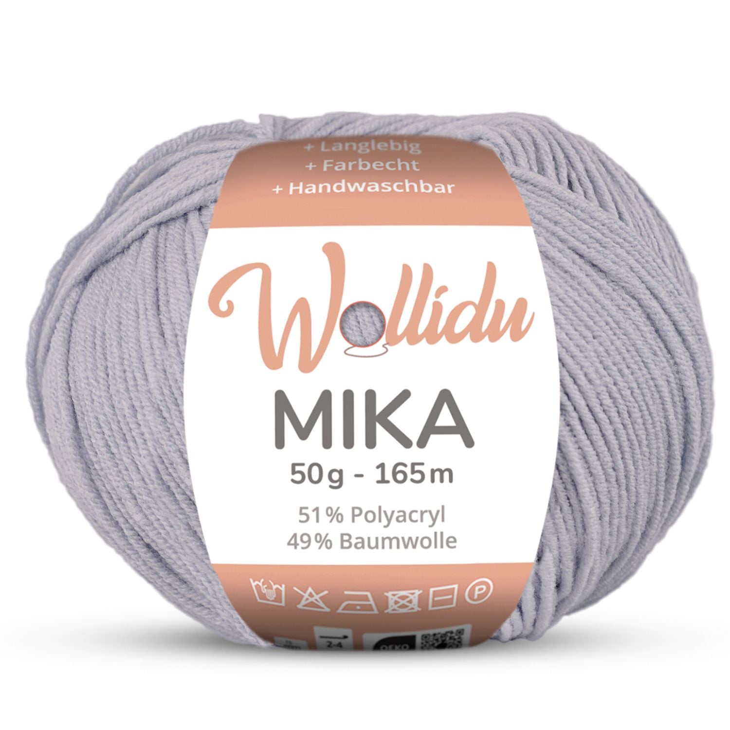 Mika 50g – Baumwoll-Polyacryl-Garn zum Häkeln & Stricken (Einzelknäuel, OEKO-TEX®)
