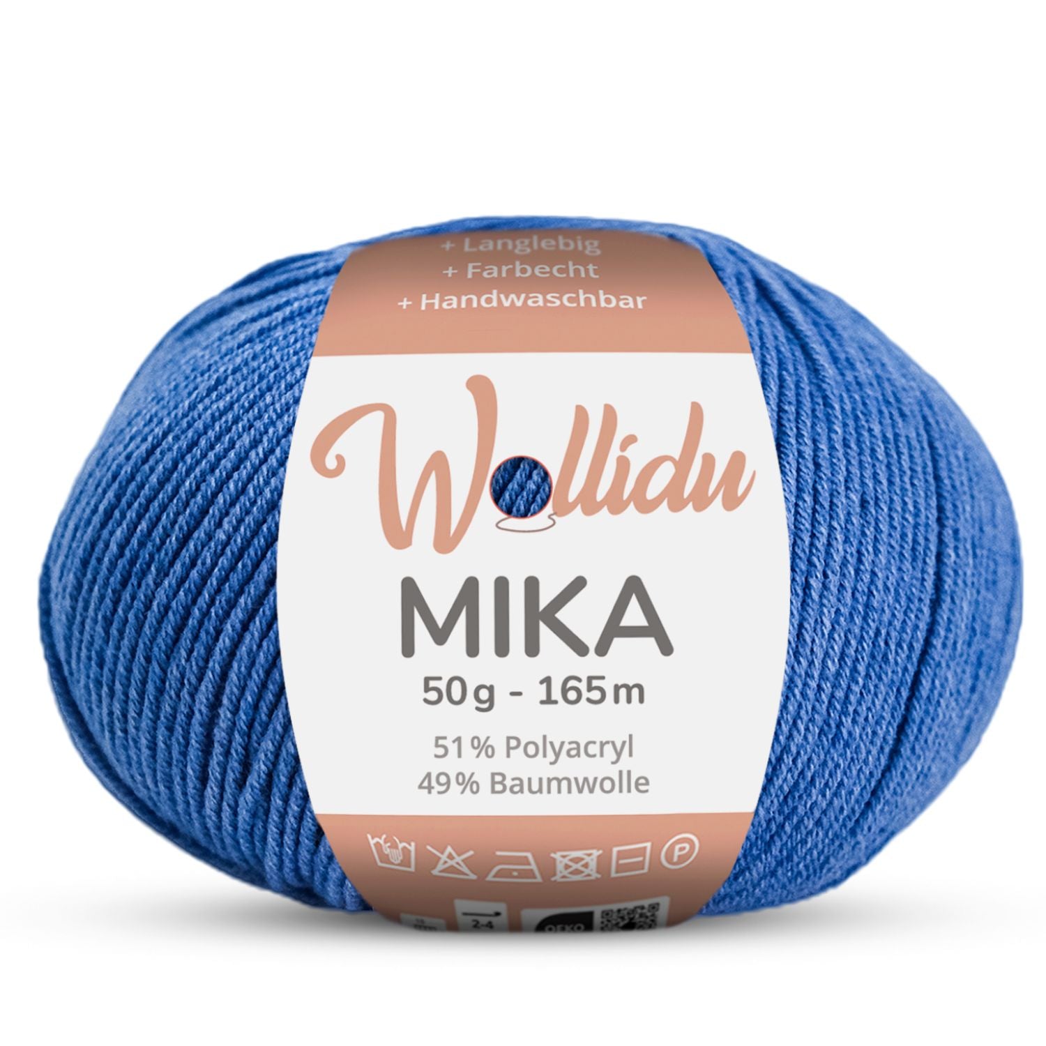 Mika 50g – Baumwoll-Polyacryl-Garn zum Häkeln & Stricken (Einzelknäuel, OEKO-TEX®)