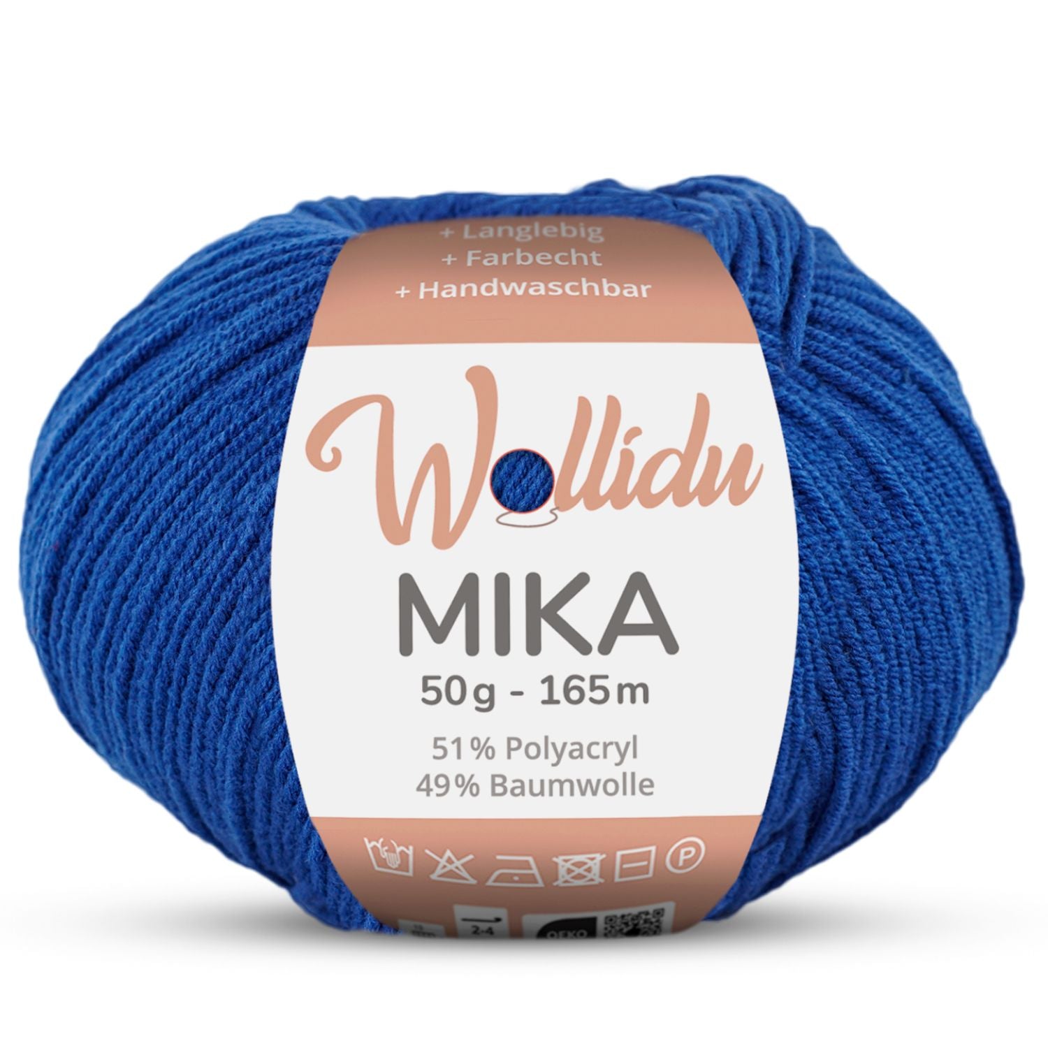 Mika 50g – Baumwoll-Polyacryl-Garn zum Häkeln & Stricken (Einzelknäuel, OEKO-TEX®)