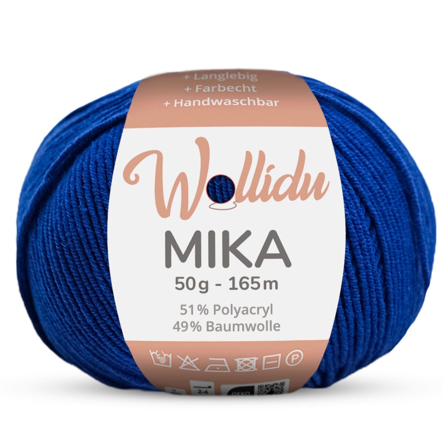 Mika 50g – Baumwoll-Polyacryl-Garn zum Häkeln & Stricken (Einzelknäuel, OEKO-TEX®)