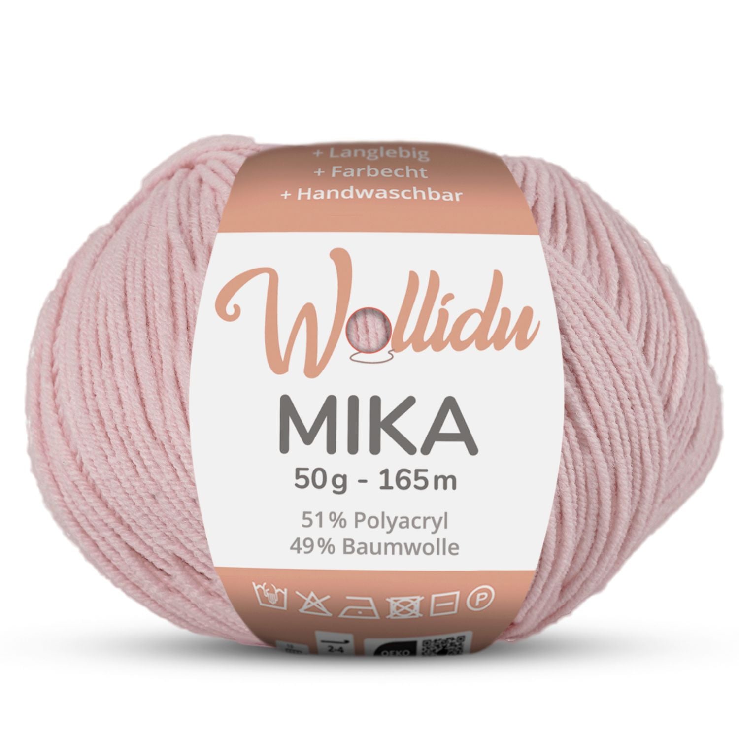Mika 50g – Baumwoll-Polyacryl-Garn zum Häkeln & Stricken (Einzelknäuel, OEKO-TEX®)