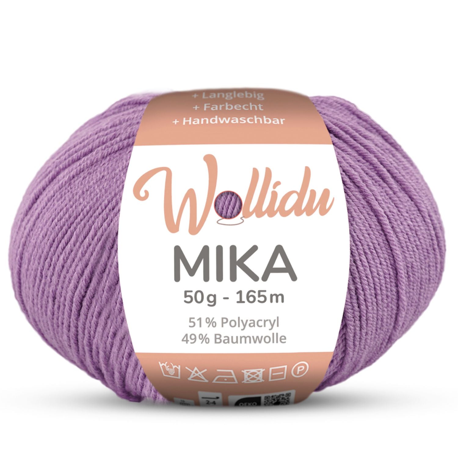 Mika 50g – Baumwoll-Polyacryl-Garn zum Häkeln & Stricken (Einzelknäuel, OEKO-TEX®)
