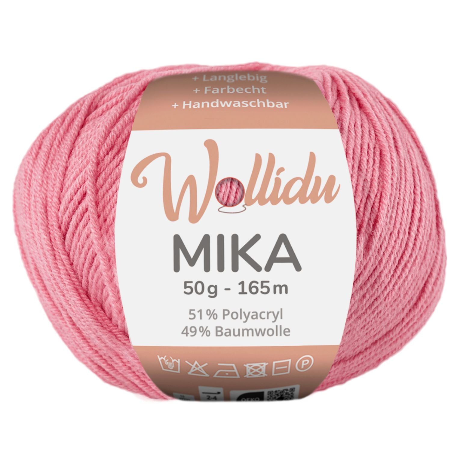 Mika 50g – Baumwoll-Polyacryl-Garn zum Häkeln & Stricken (Einzelknäuel, OEKO-TEX®)