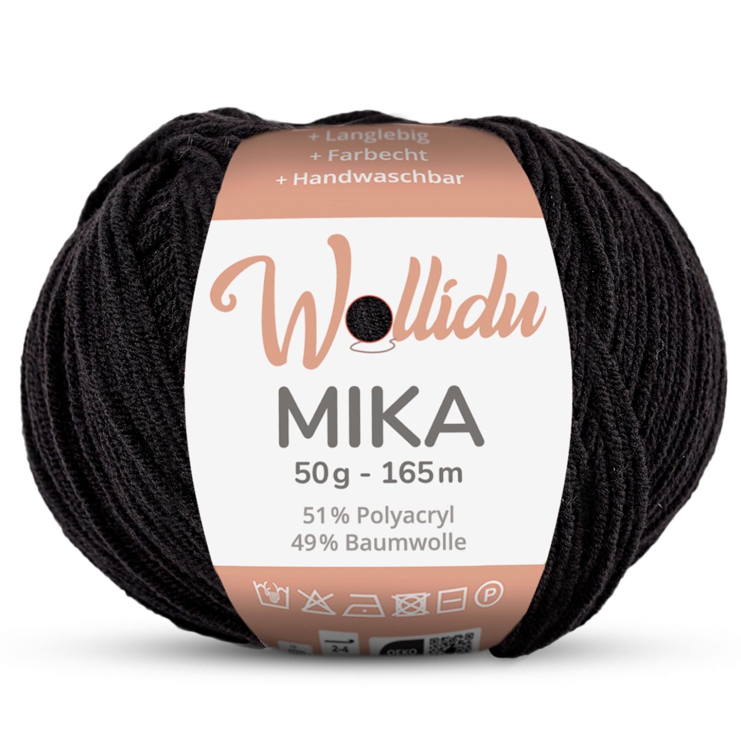 Mika 50g – Baumwoll-Polyacryl-Garn zum Häkeln & Stricken (Einzelknäuel, OEKO-TEX®)