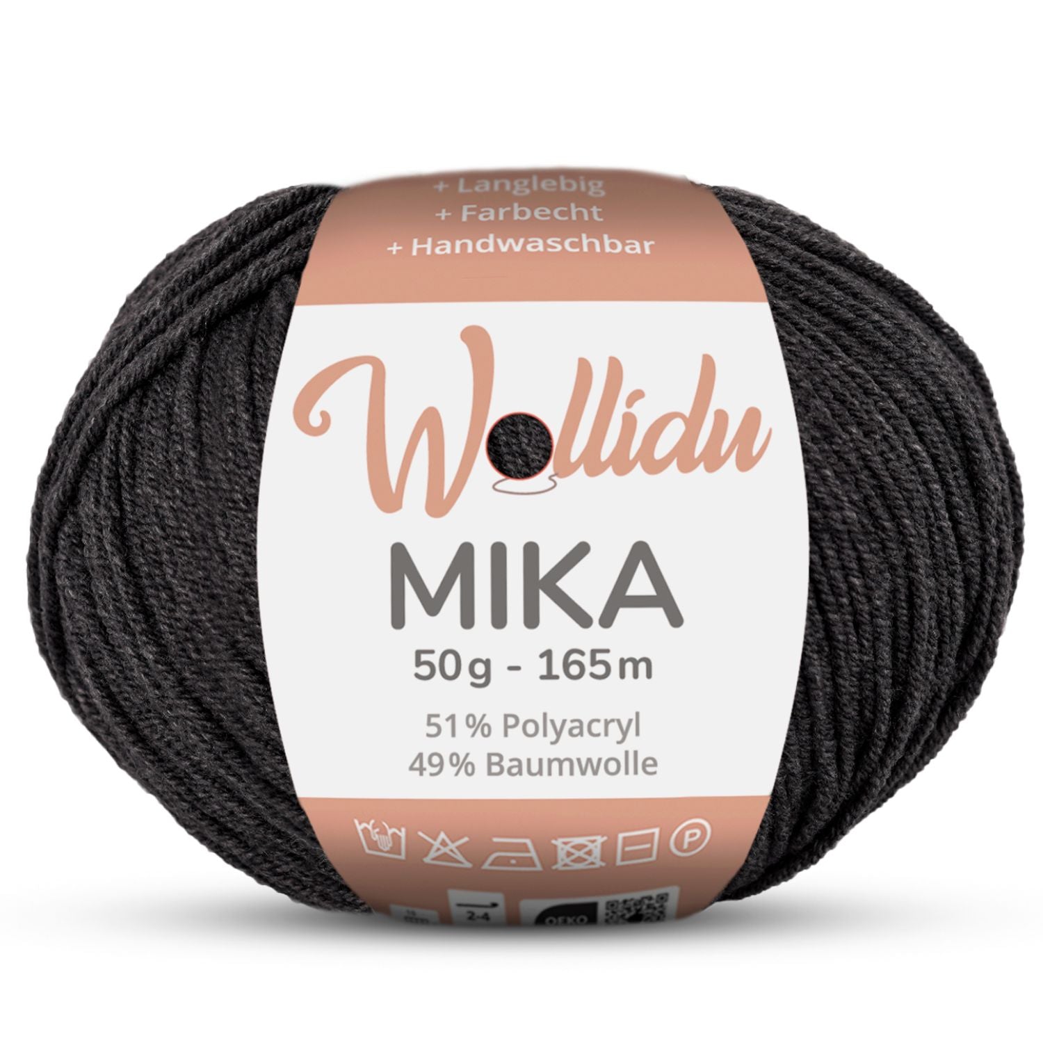 Mika 50g – Baumwoll-Polyacryl-Garn zum Häkeln & Stricken (Einzelknäuel, OEKO-TEX®)