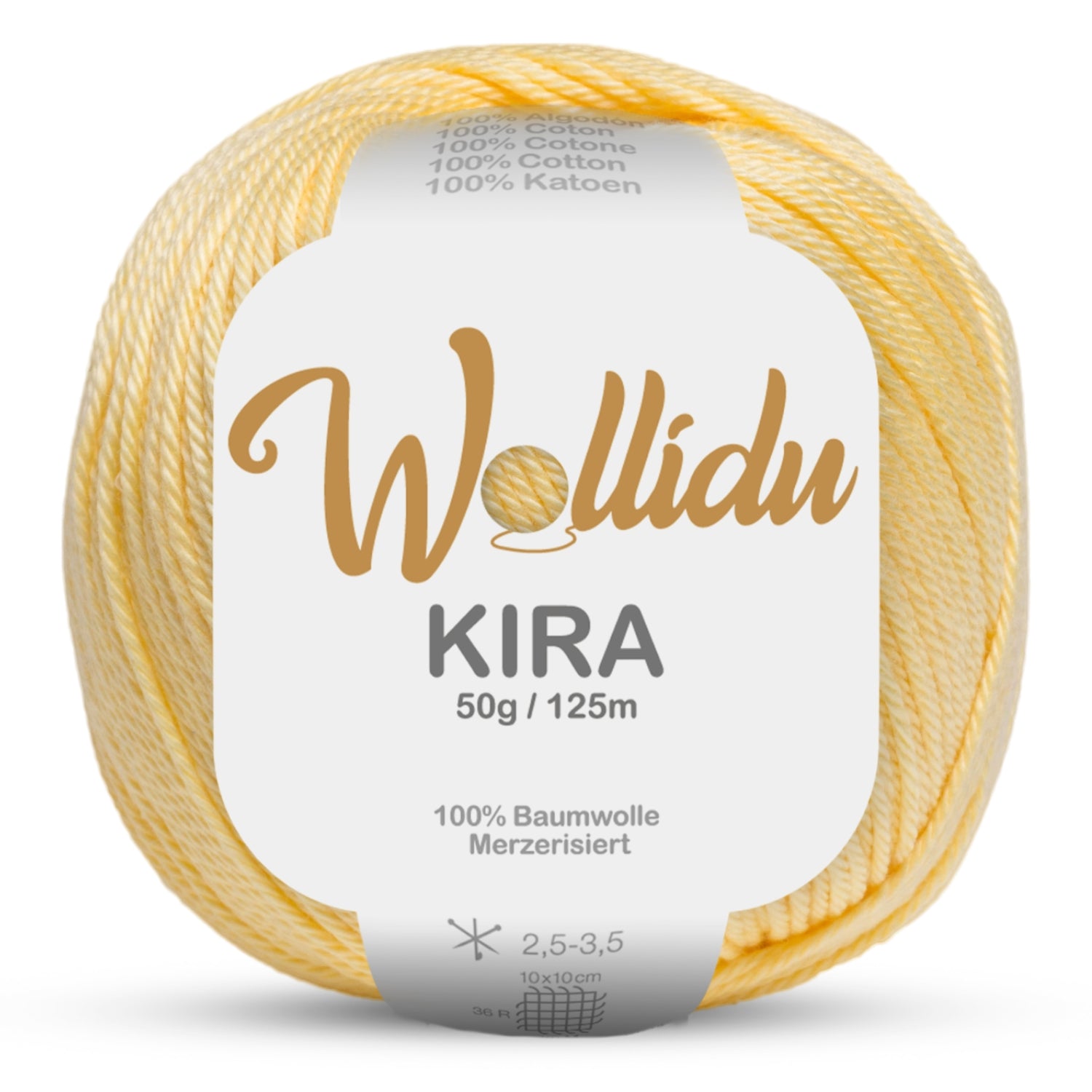 Kira 50g – Merzerisierte Baumwolle zum Häkeln & Stricken (Einzelknäuel, OEKO-TEX®)