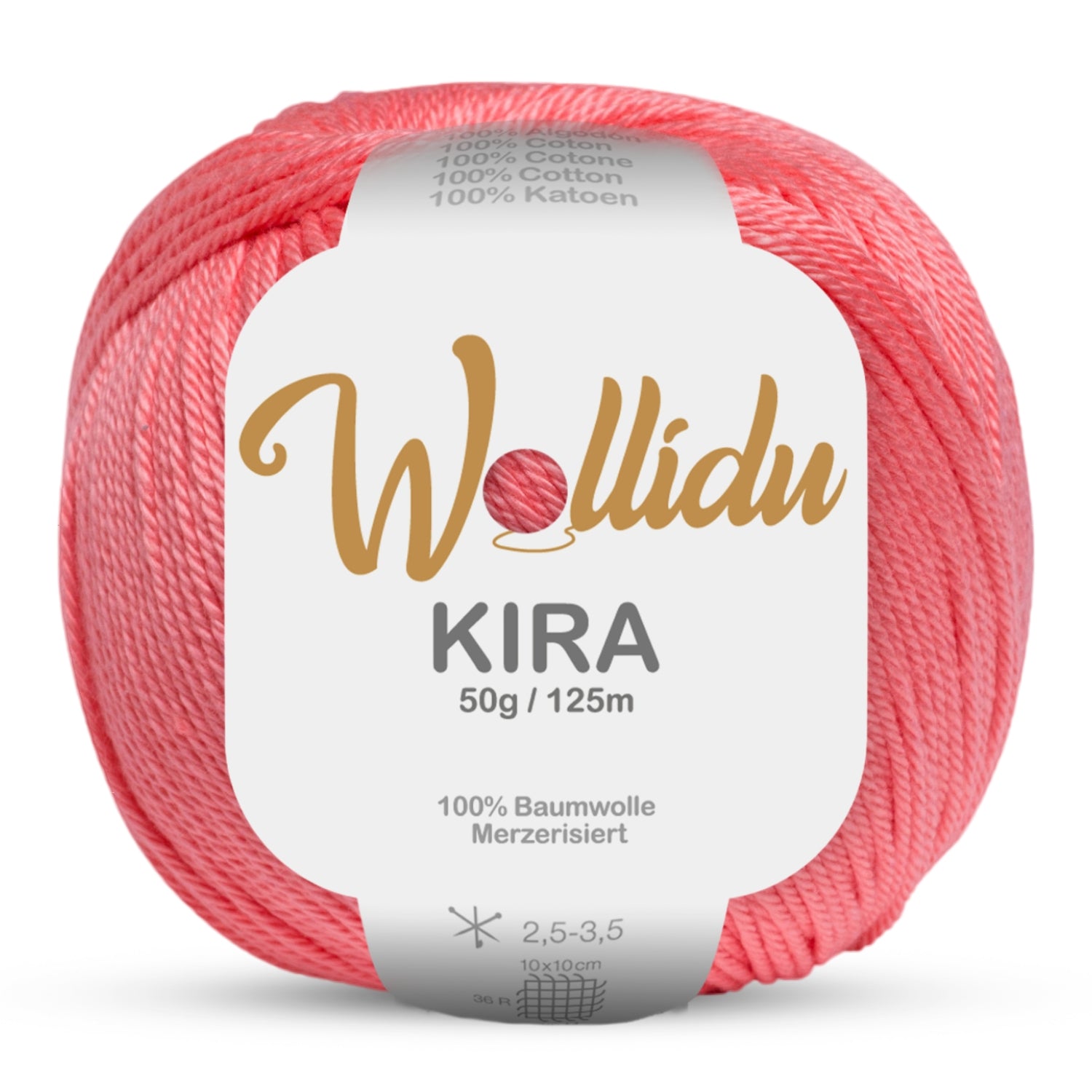 Kira 50g – Merzerisierte Baumwolle zum Häkeln & Stricken (Einzelknäuel, OEKO-TEX®)