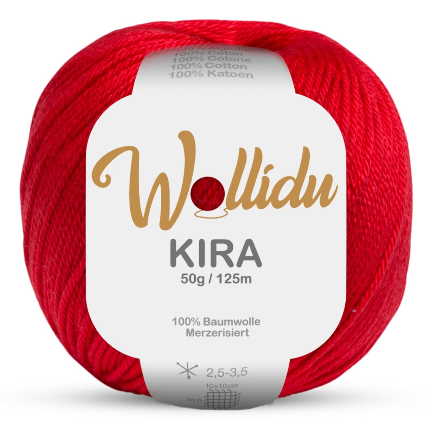 Kira 50g – Merzerisierte Baumwolle zum Häkeln & Stricken (Einzelknäuel, OEKO-TEX®)