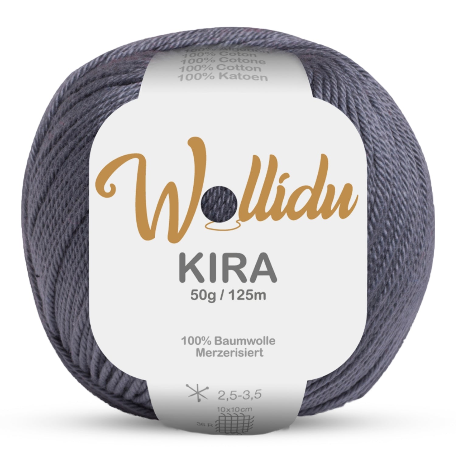 Kira 50g – Merzerisierte Baumwolle zum Häkeln & Stricken (Einzelknäuel, OEKO-TEX®)