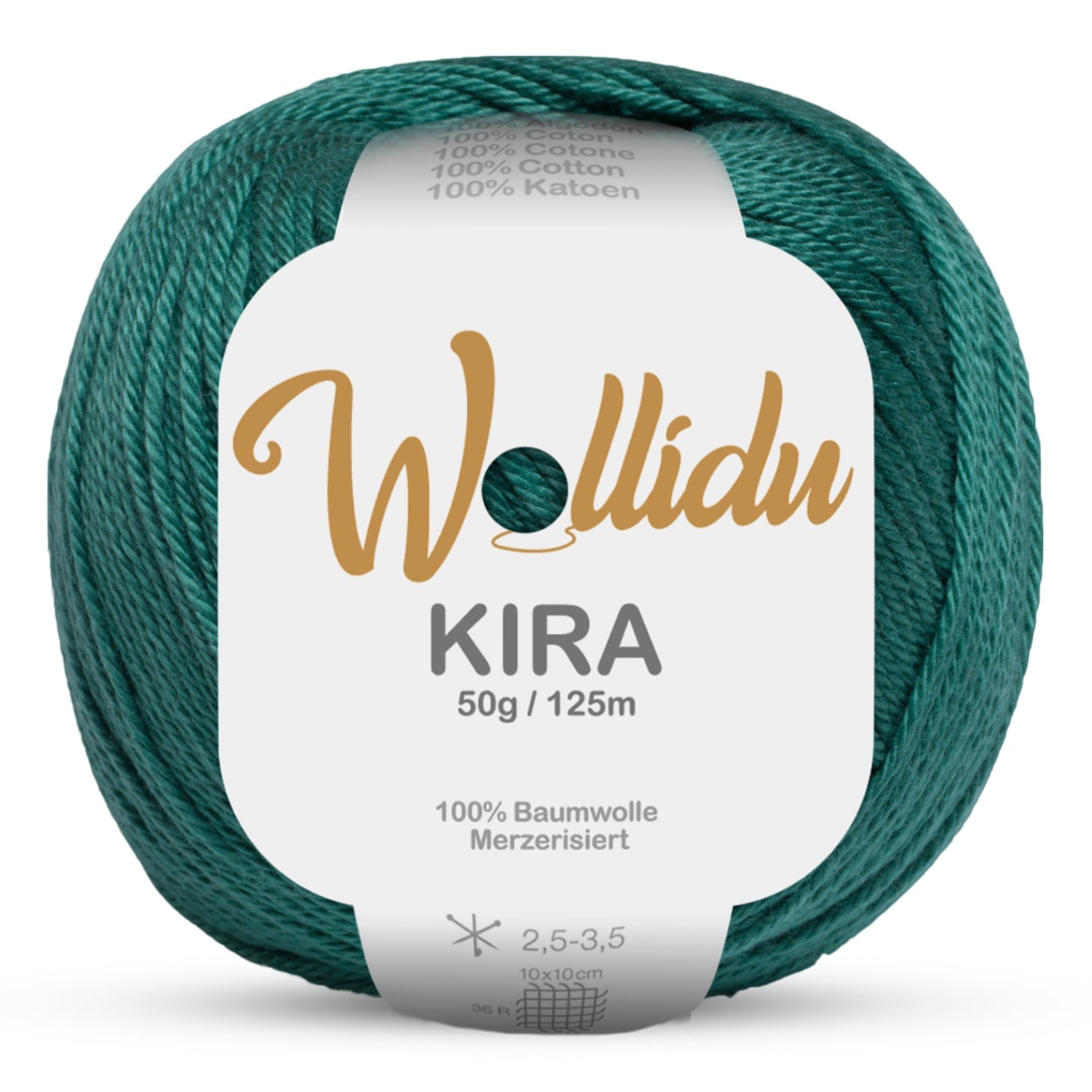 Kira 50g – Merzerisierte Baumwolle zum Häkeln & Stricken (Einzelknäuel, OEKO-TEX®)