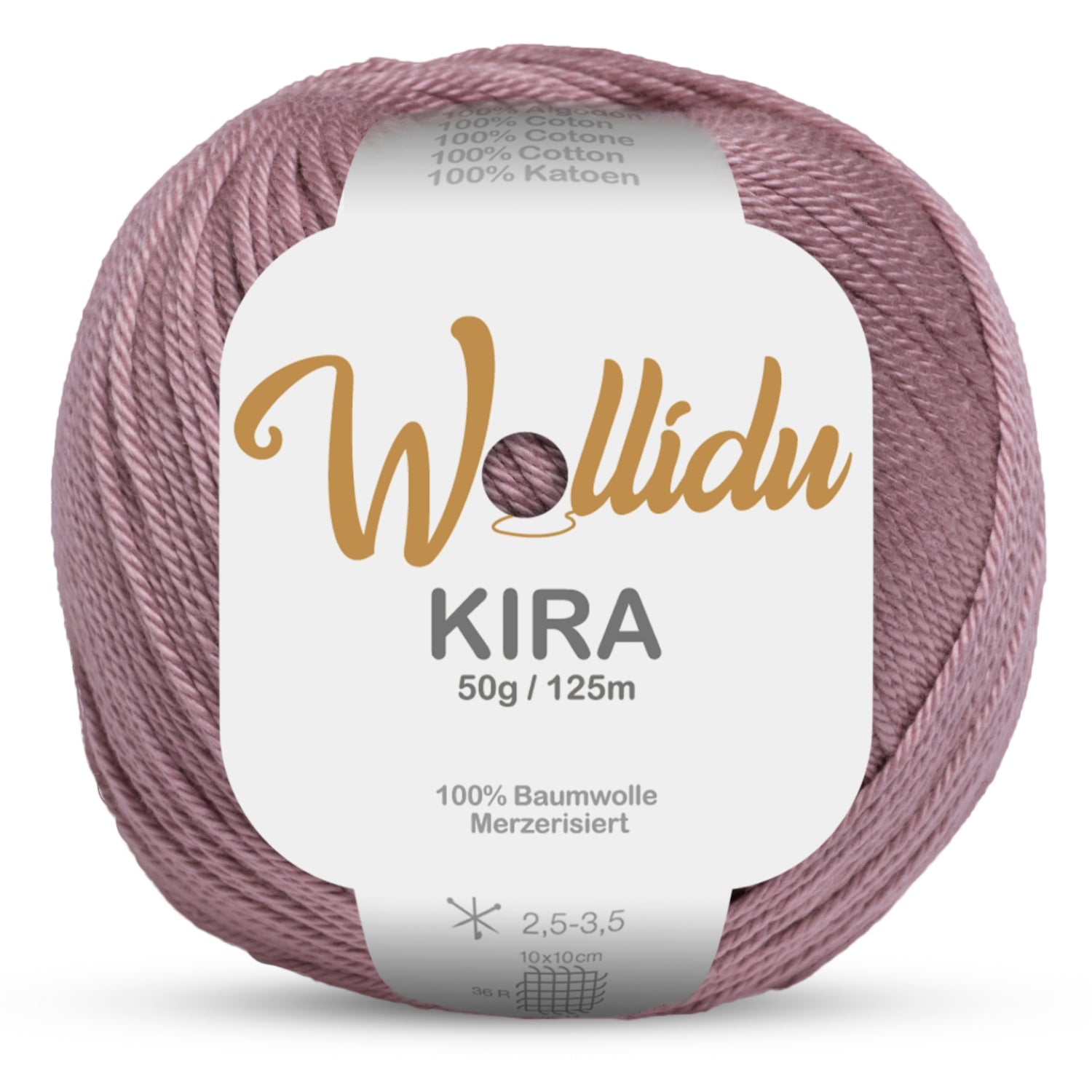 Kira 50g – Merzerisierte Baumwolle zum Häkeln & Stricken (Einzelknäuel, OEKO-TEX®)