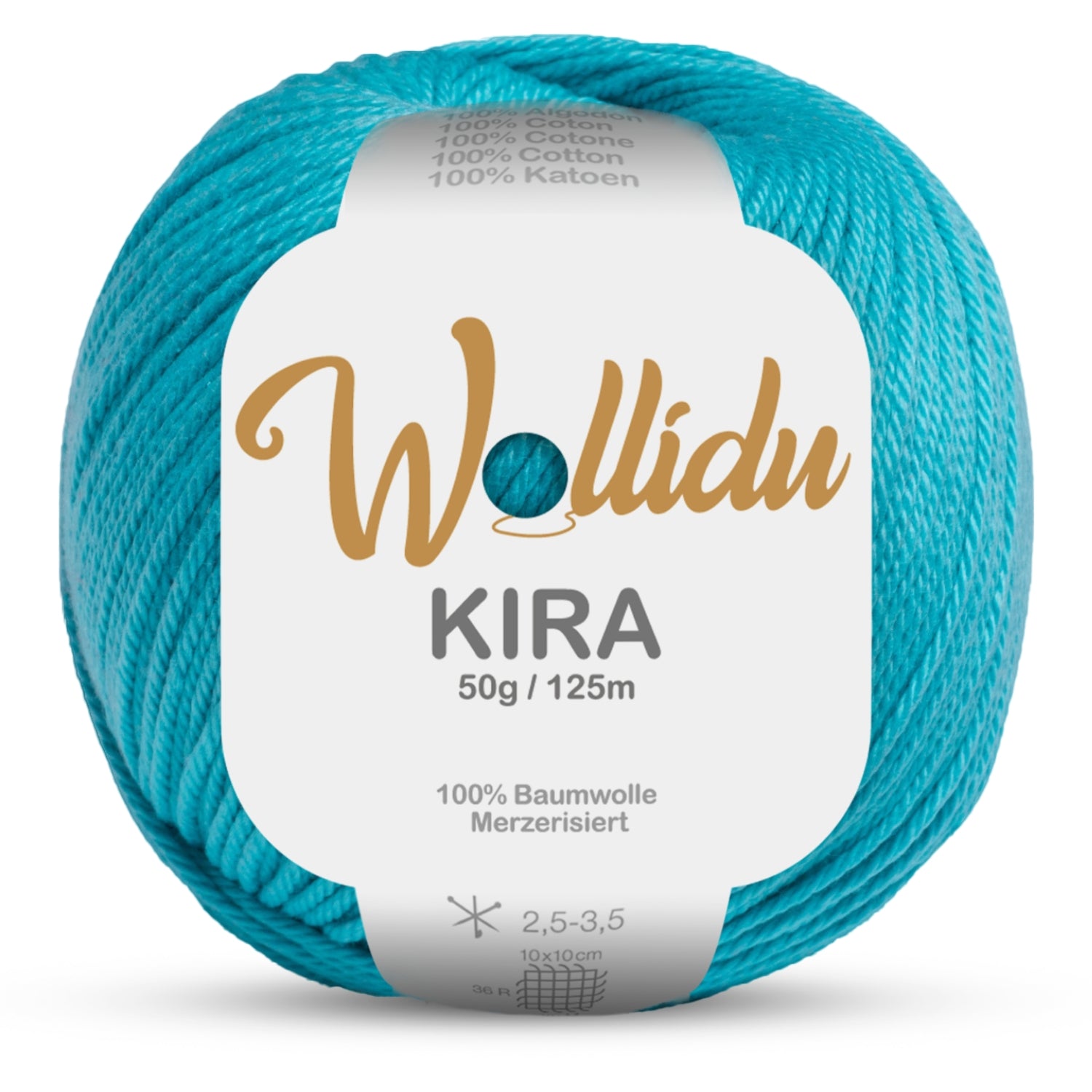 Kira 50g – Merzerisierte Baumwolle zum Häkeln & Stricken (Einzelknäuel, OEKO-TEX®)