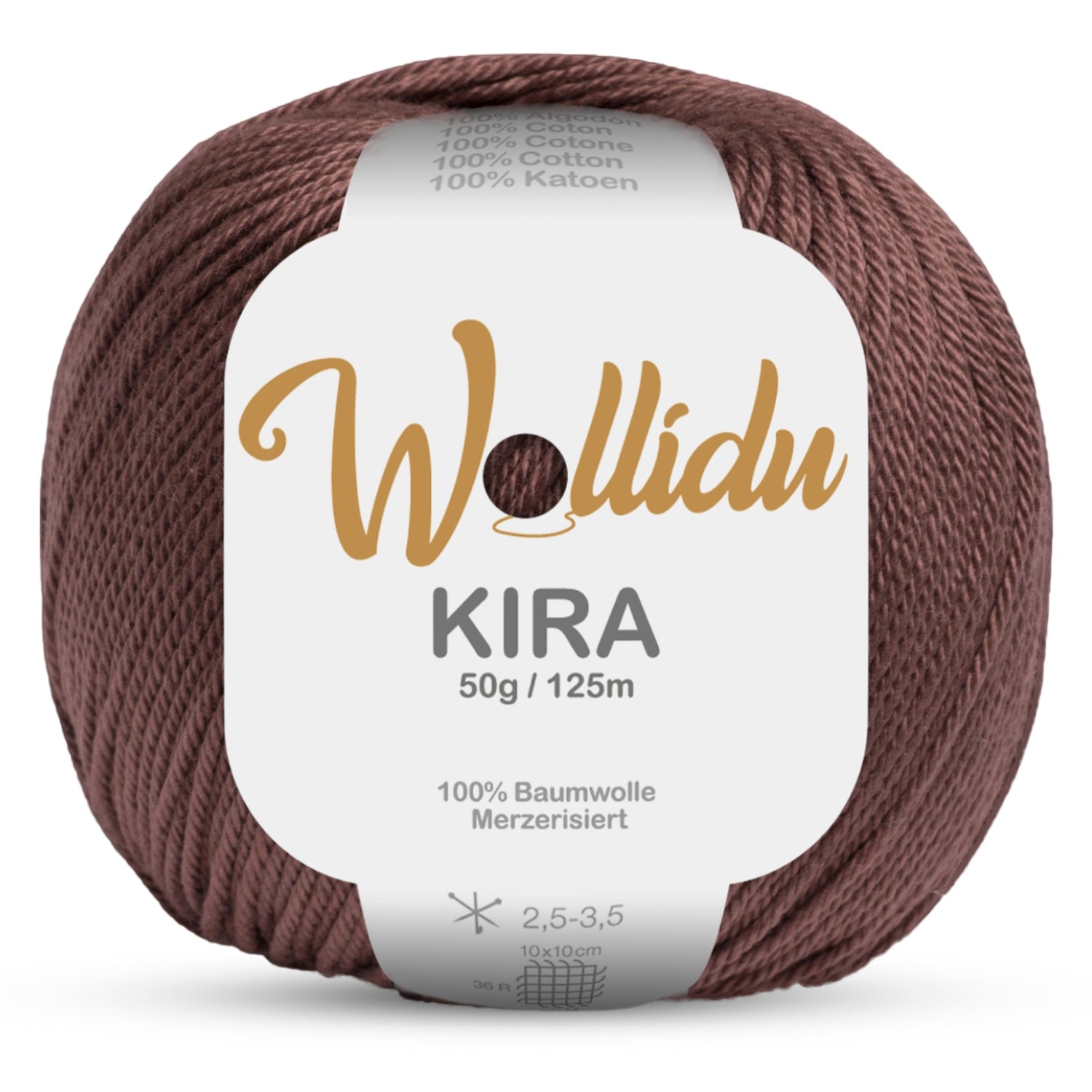 Kira 50g – Merzerisierte Baumwolle zum Häkeln & Stricken (Einzelknäuel, OEKO-TEX®)