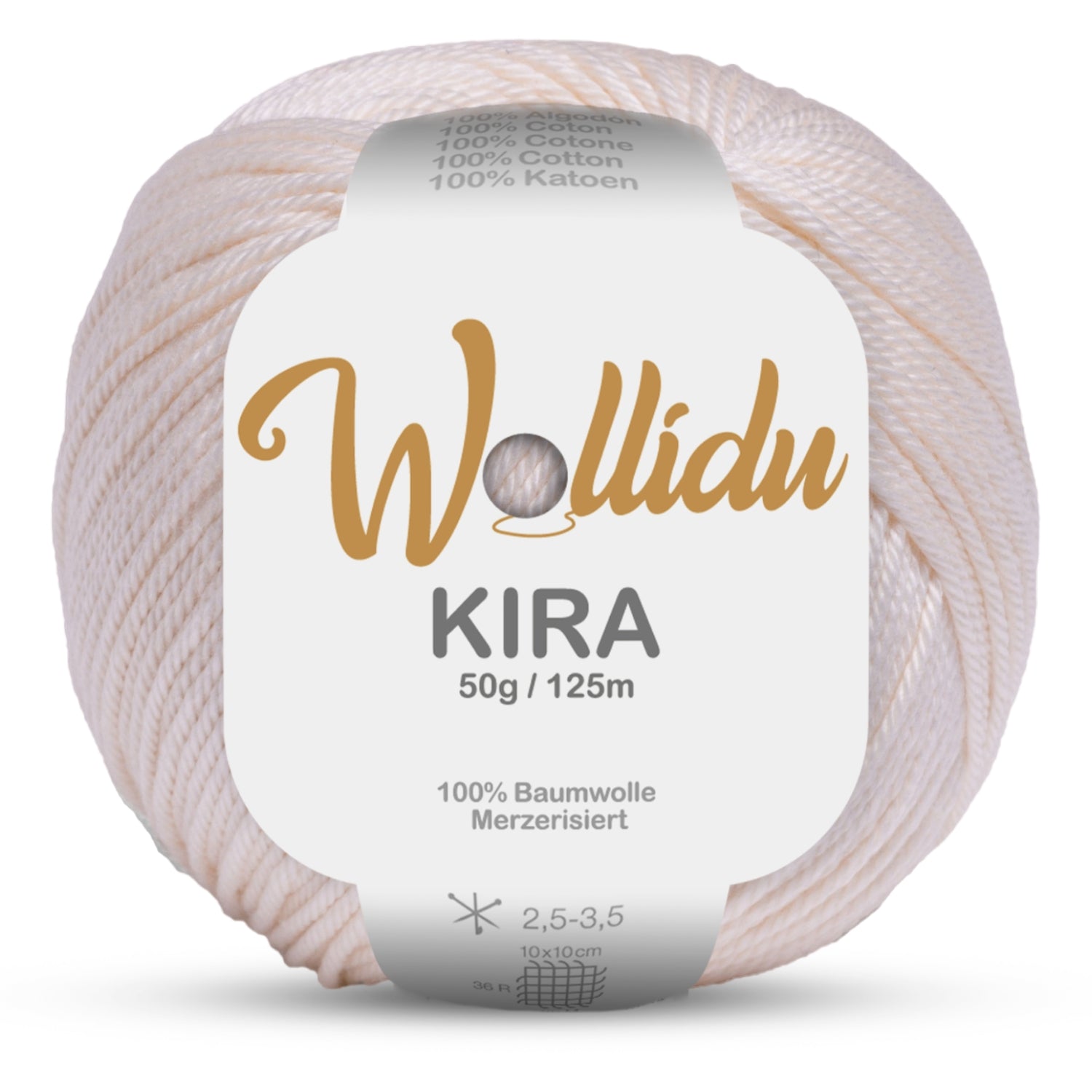 Kira 50g – Merzerisierte Baumwolle zum Häkeln & Stricken (Einzelknäuel, OEKO-TEX®)