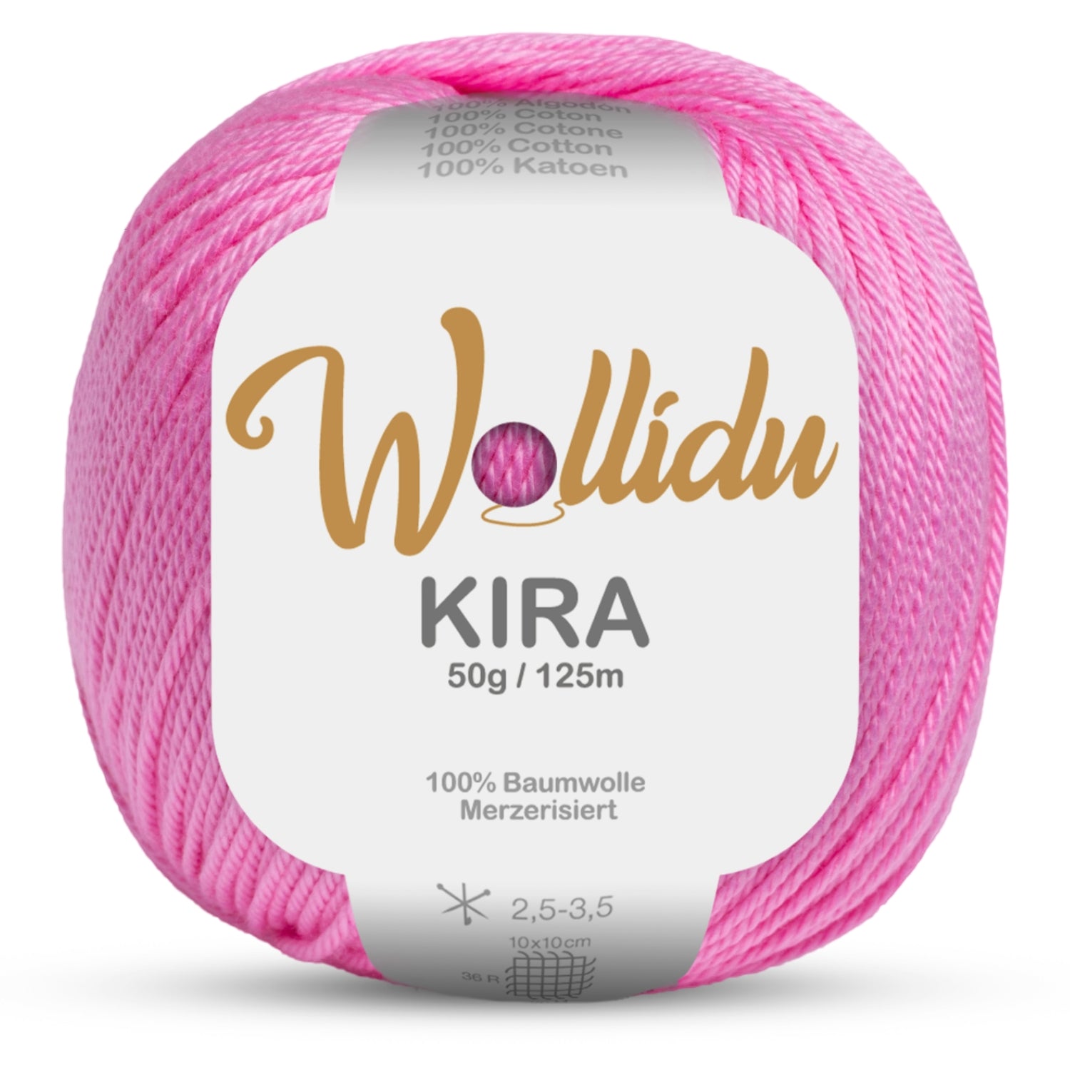 Kira 50g – Merzerisierte Baumwolle zum Häkeln & Stricken (Einzelknäuel, OEKO-TEX®)