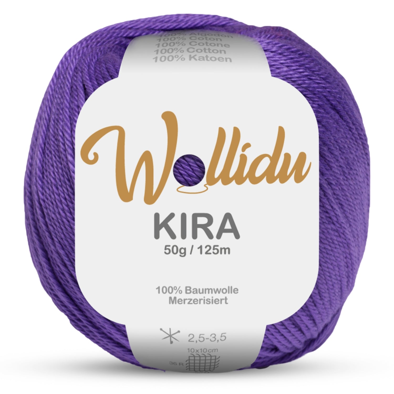Kira 50g – Merzerisierte Baumwolle zum Häkeln & Stricken (Einzelknäuel, OEKO-TEX®)