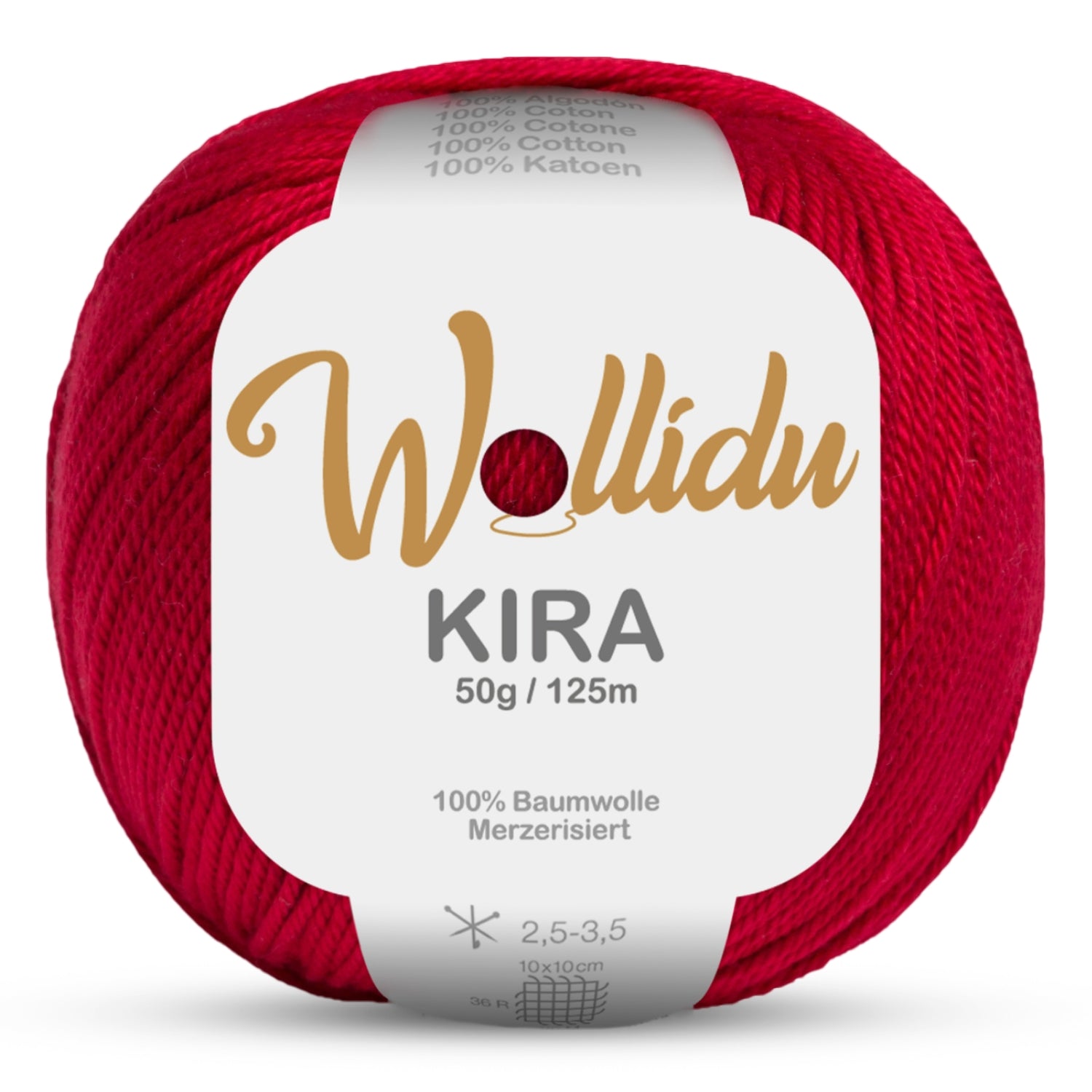 Kira 50g – Merzerisierte Baumwolle zum Häkeln & Stricken (Einzelknäuel, OEKO-TEX®)