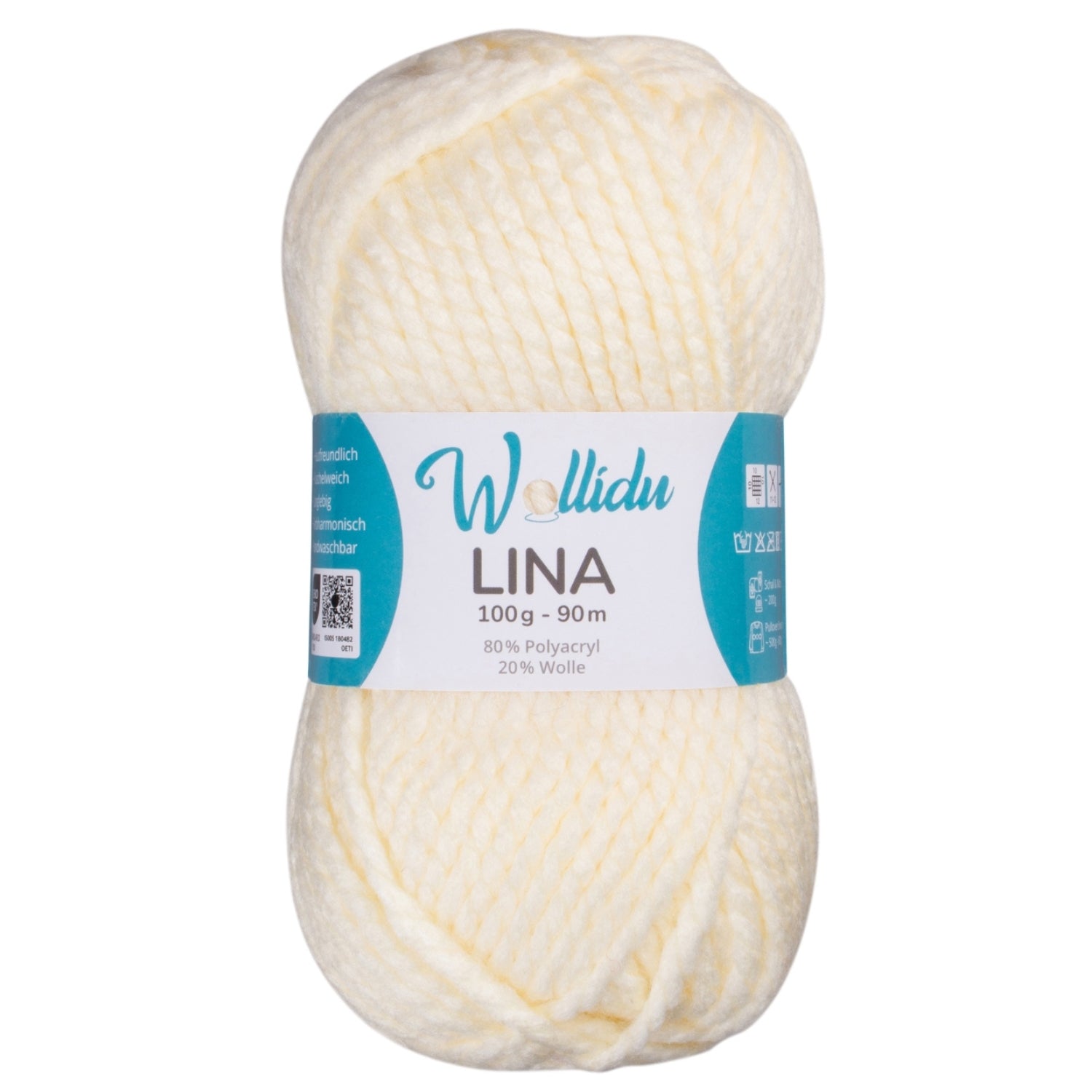Lina 100g – Mulesingfreie Acryl-Schafwolle zum Stricken & Häkeln (Einzelknäuel, OEKO-TEX®)