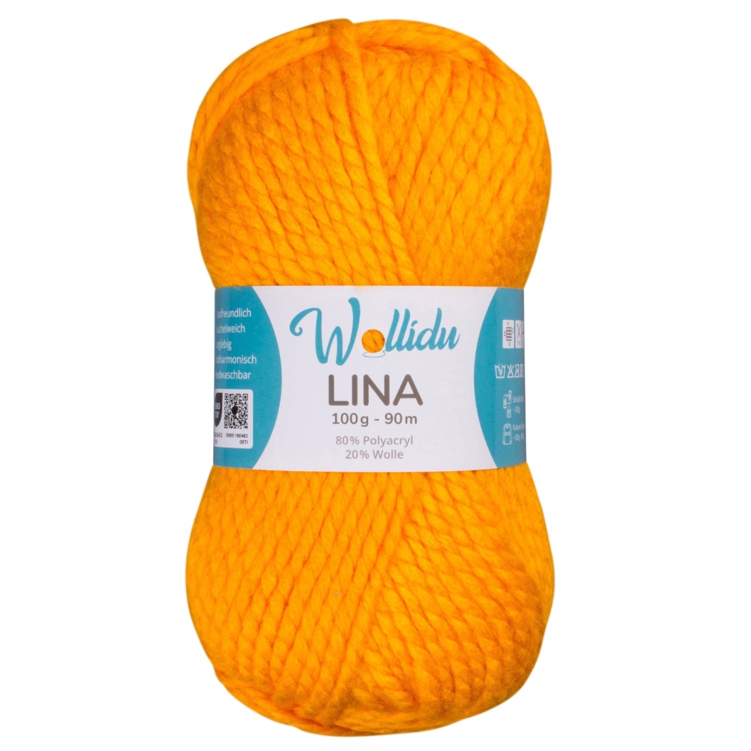 Lina 100g – Mulesingfreie Acryl-Schafwolle zum Stricken & Häkeln (Einzelknäuel, OEKO-TEX®)