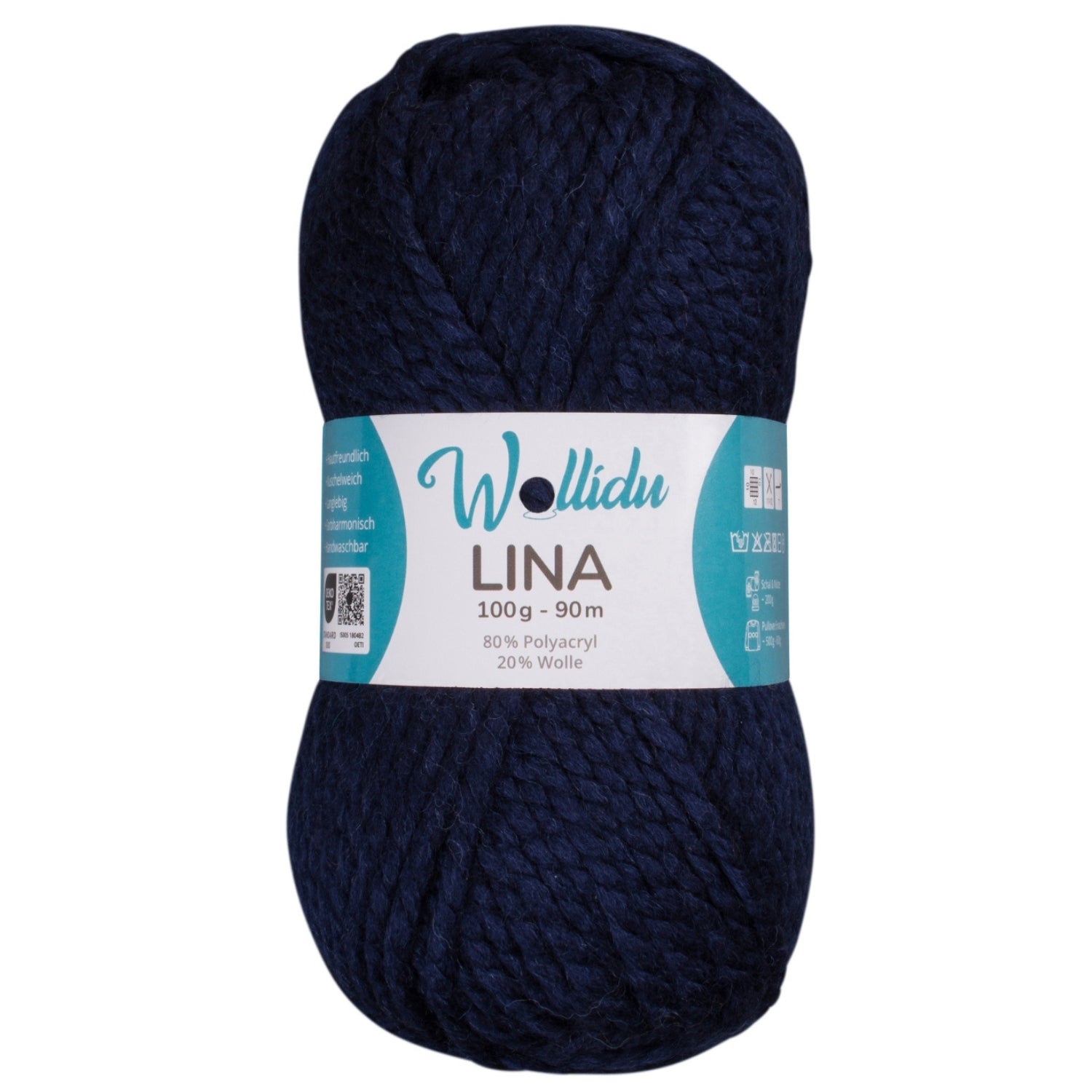Lina 100g – Mulesingfreie Acryl-Schafwolle zum Stricken & Häkeln (Einzelknäuel, OEKO-TEX®)