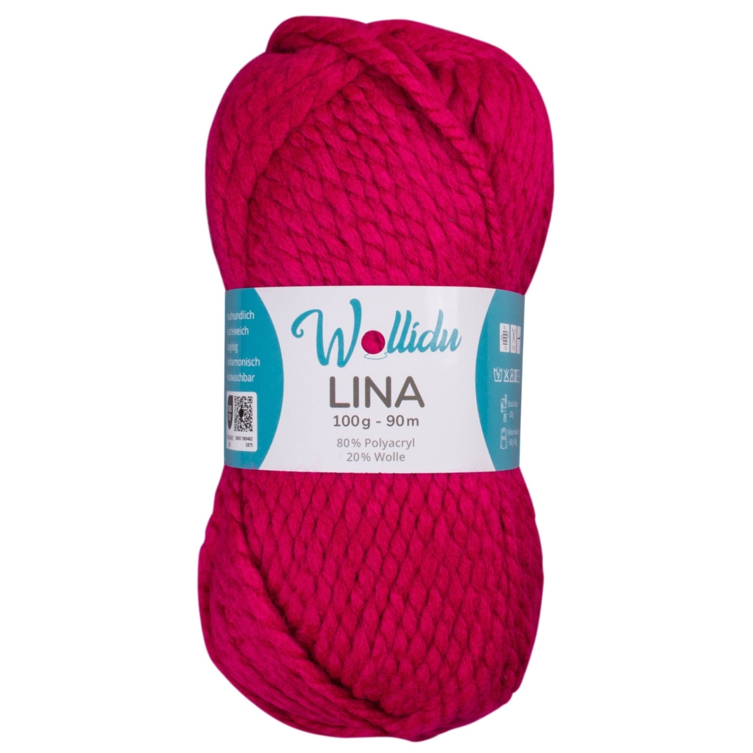 Lina 100g – Mulesingfreie Acryl-Schafwolle zum Stricken & Häkeln (Einzelknäuel, OEKO-TEX®)
