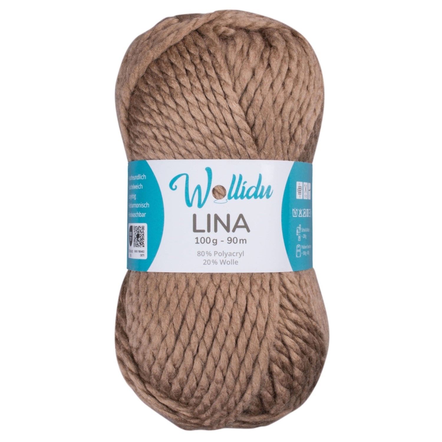 Lina 100g – Mulesingfreie Acryl-Schafwolle zum Stricken & Häkeln (Einzelknäuel, OEKO-TEX®)