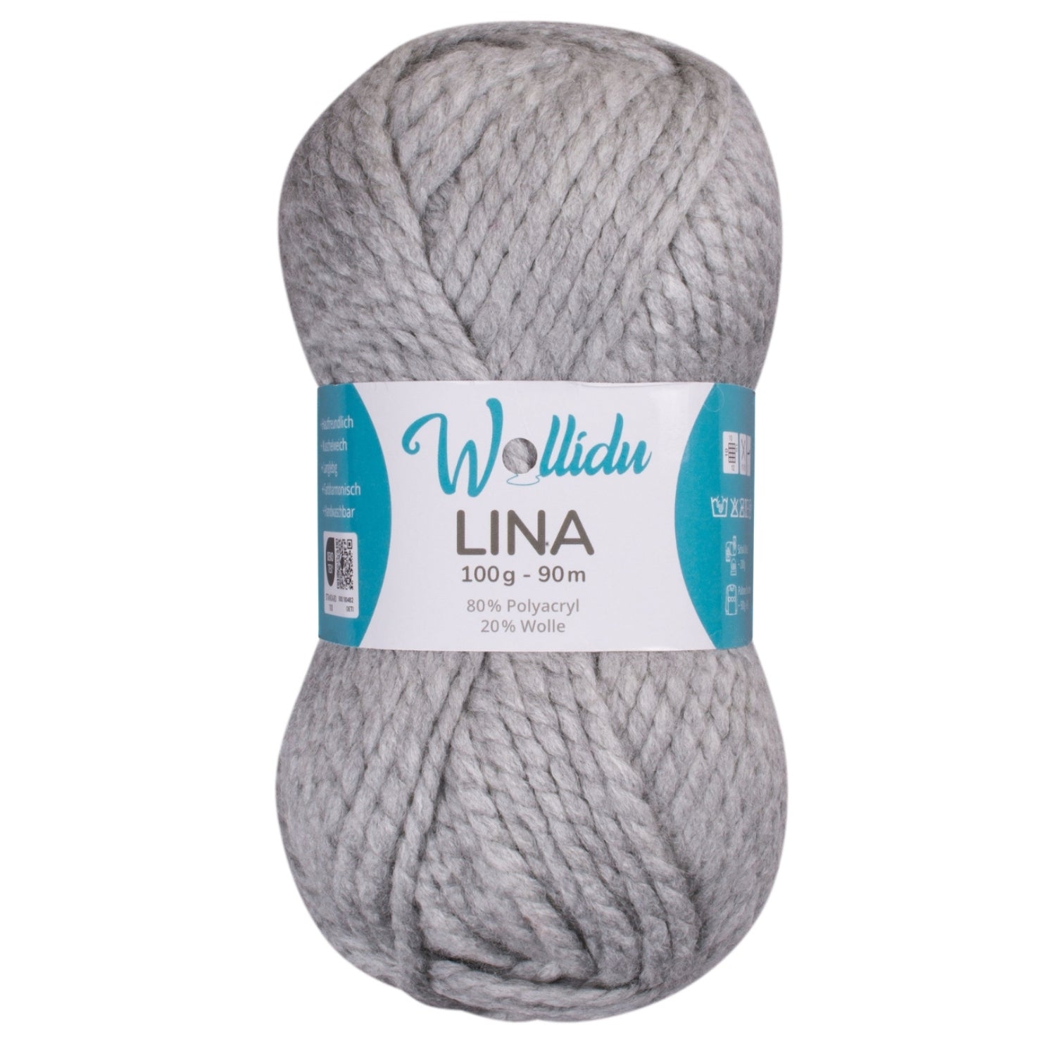 Lina 100g – Mulesingfreie Acryl-Schafwolle zum Stricken & Häkeln (Einzelknäuel, OEKO-TEX®)