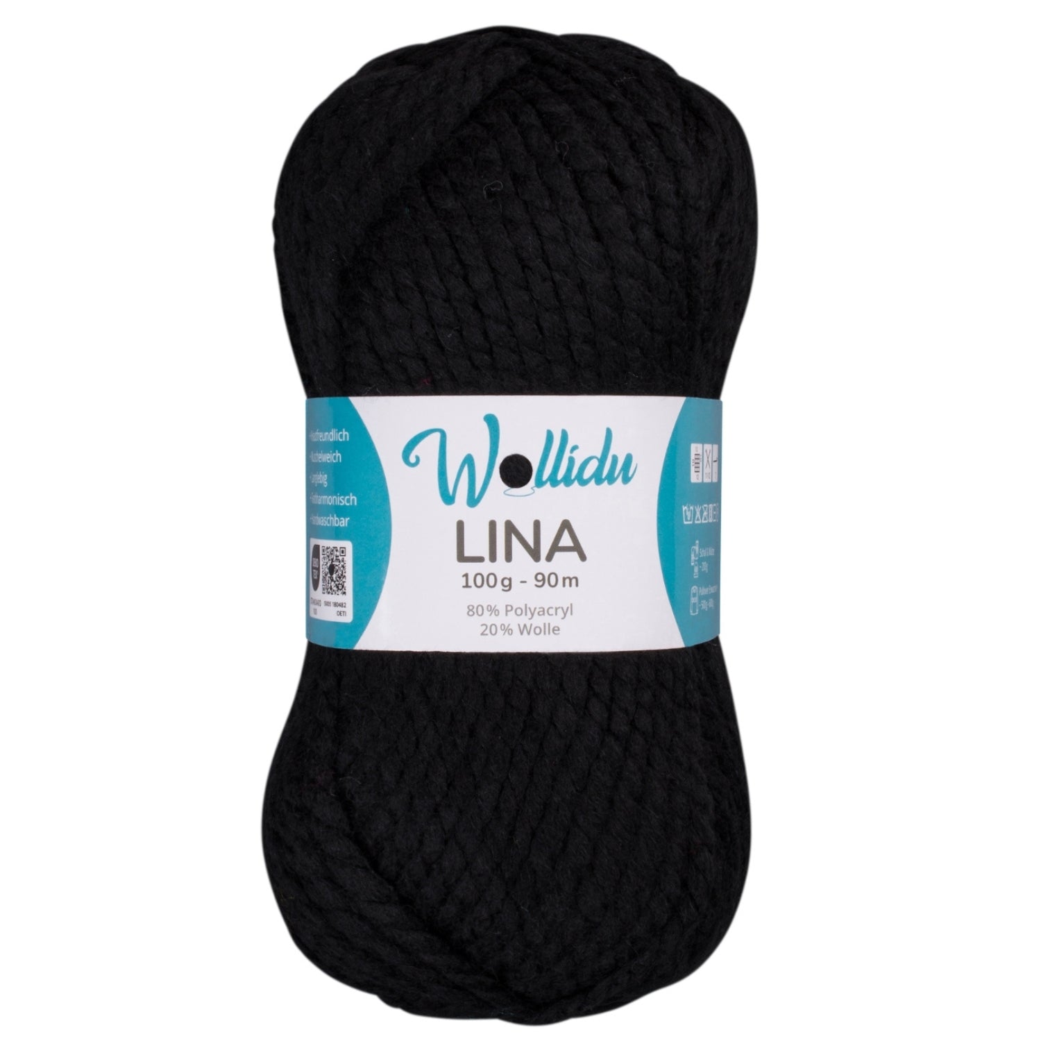 Lina 100g – Mulesingfreie Acryl-Schafwolle zum Stricken & Häkeln (Einzelknäuel, OEKO-TEX®)