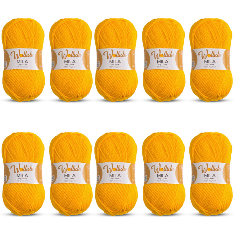 Mila 10er-Pack 50g – Weiches Acrylgarn zum Häkeln & Stricken (OEKO-TEX®, 500g Gesamt)