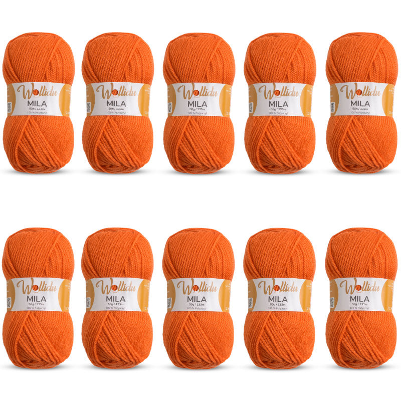 Mila 10er-Pack 50g – Weiches Acrylgarn zum Häkeln & Stricken (OEKO-TEX®, 500g Gesamt)