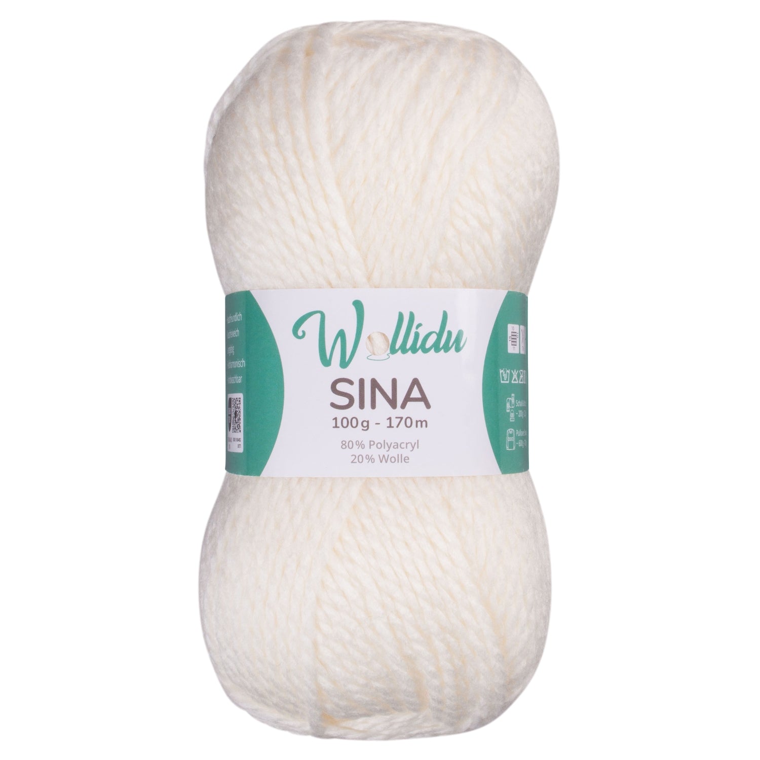 Sina 100g – Mulesingfreie Acryl-Schafwolle zum Häkeln & Stricken (Einzelknäuel, OEKO-TEX®)