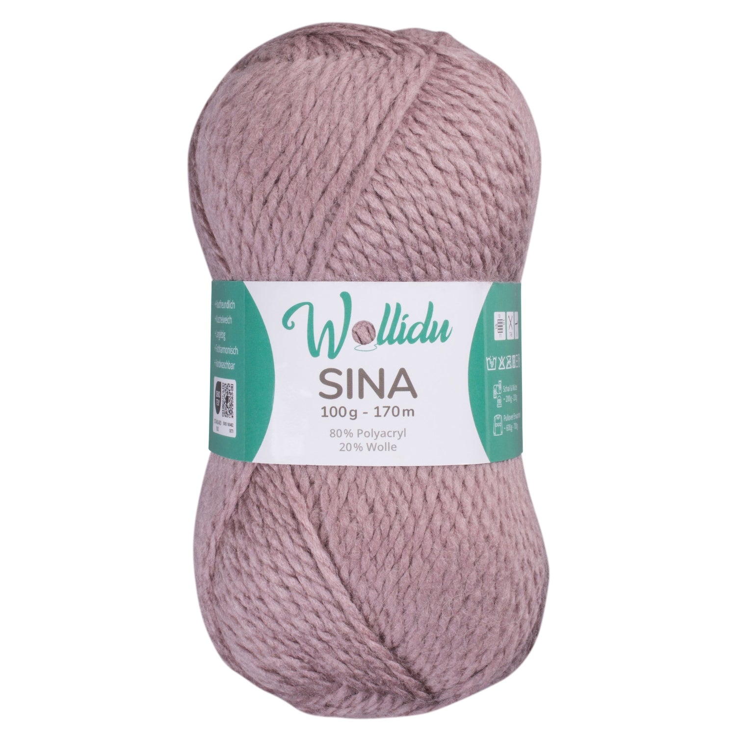 Sina 100g – Mulesingfreie Acryl-Schafwolle zum Häkeln & Stricken (Einzelknäuel, OEKO-TEX®)
