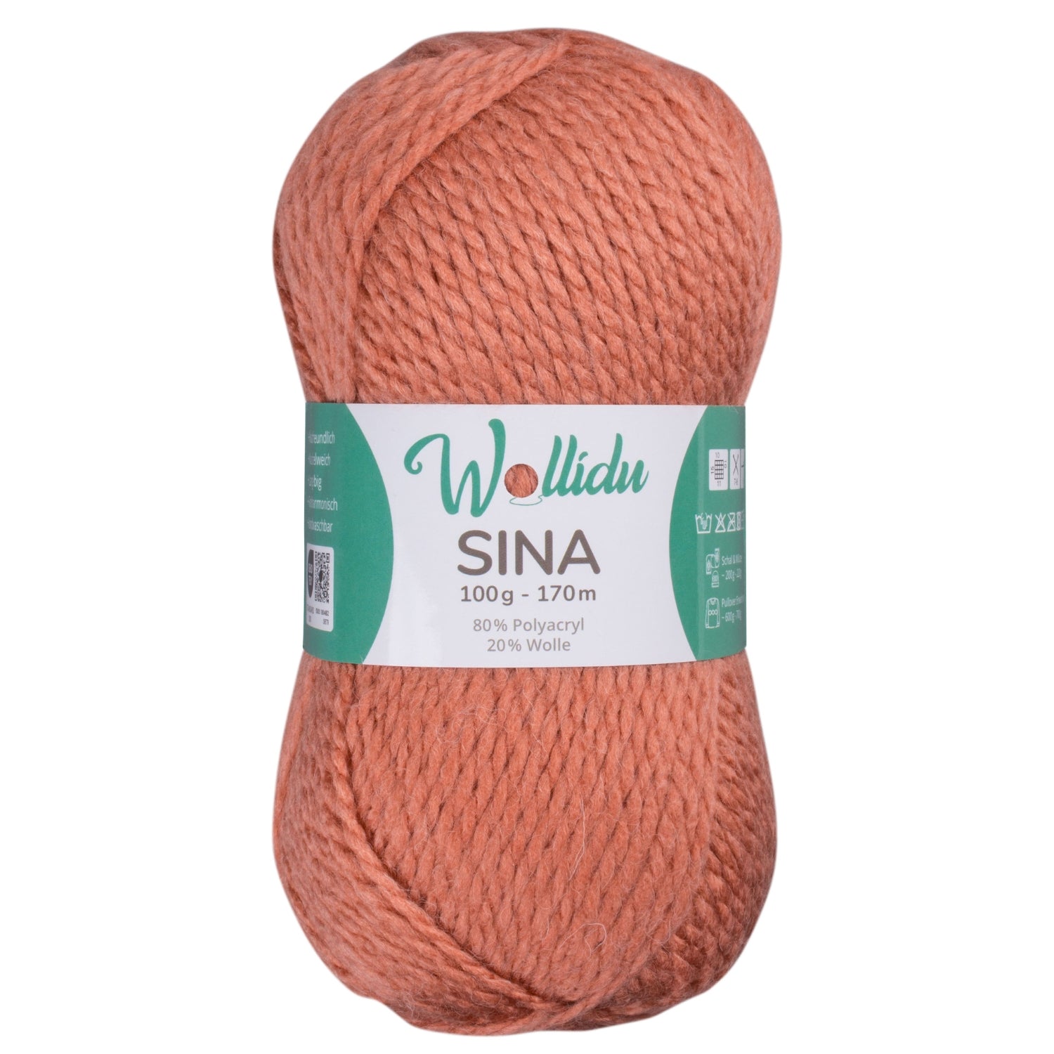 Sina 100g – Mulesingfreie Acryl-Schafwolle zum Häkeln & Stricken (Einzelknäuel, OEKO-TEX®)