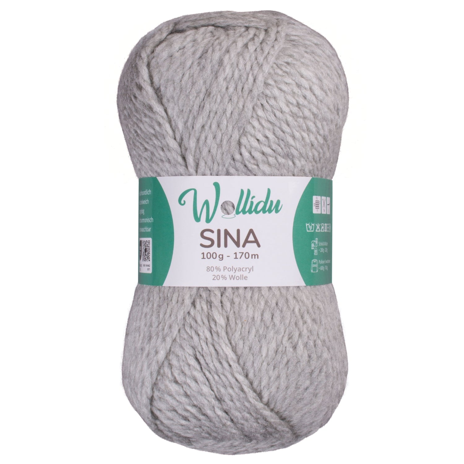 Sina 100g – Mulesingfreie Acryl-Schafwolle zum Häkeln & Stricken (Einzelknäuel, OEKO-TEX®)
