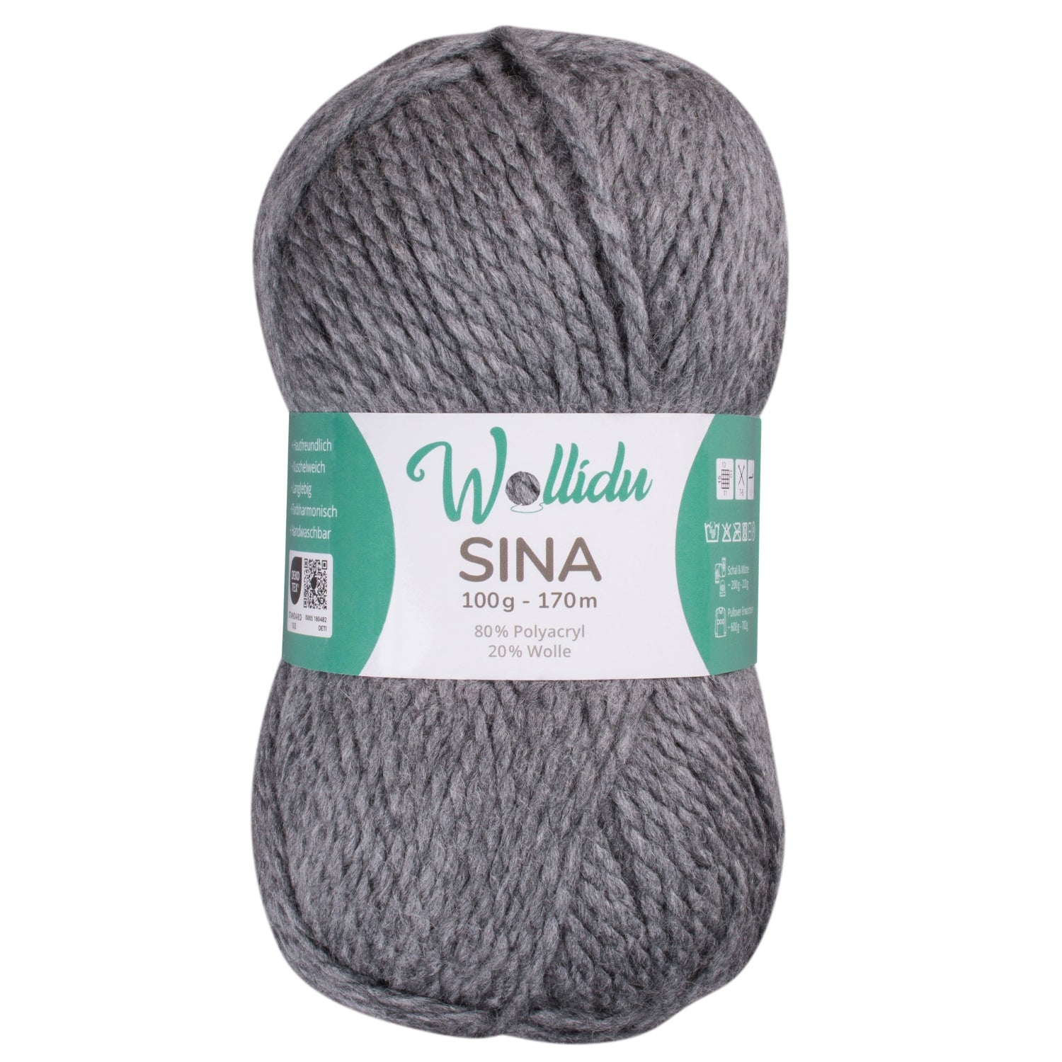 Sina 100g – Mulesingfreie Acryl-Schafwolle zum Häkeln & Stricken (Einzelknäuel, OEKO-TEX®)