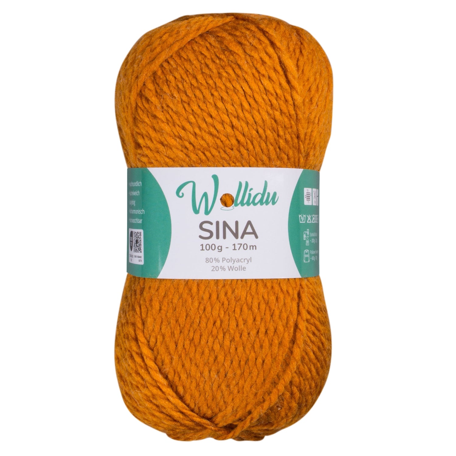 Sina 100g – Mulesingfreie Acryl-Schafwolle zum Häkeln & Stricken (Einzelknäuel, OEKO-TEX®)