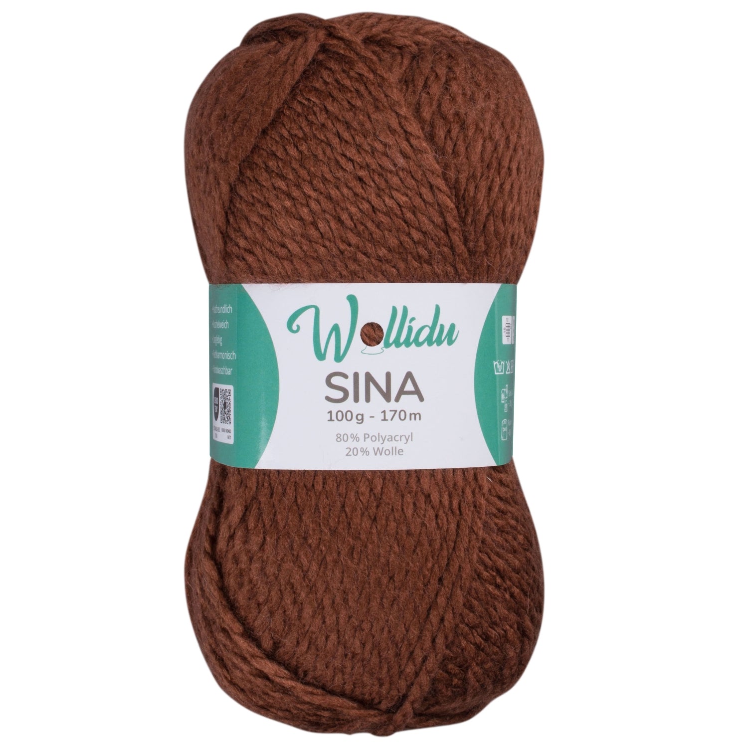 Sina 100g – Mulesingfreie Acryl-Schafwolle zum Häkeln & Stricken (Einzelknäuel, OEKO-TEX®)