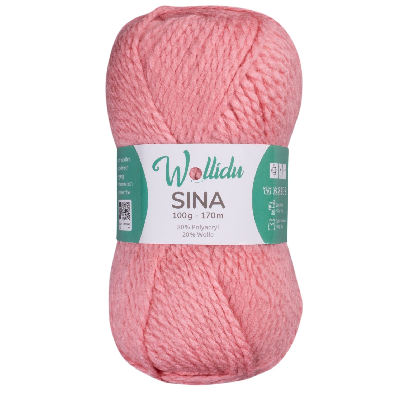 Sina 100g – Mulesingfreie Acryl-Schafwolle zum Häkeln & Stricken (Einzelknäuel, OEKO-TEX®)