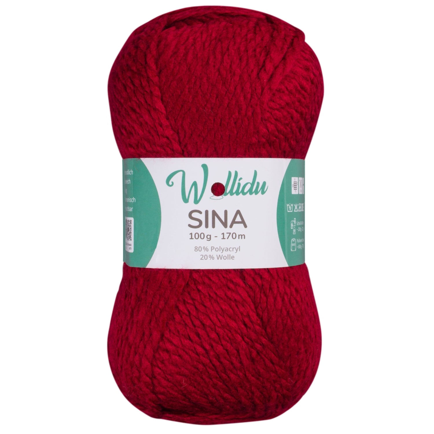 Sina 100g – Mulesingfreie Acryl-Schafwolle zum Häkeln & Stricken (Einzelknäuel, OEKO-TEX®)