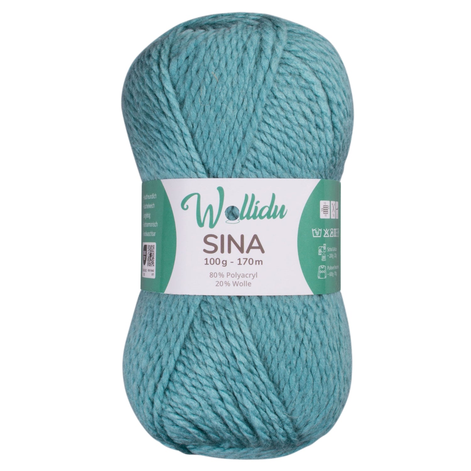 Sina 100g – Mulesingfreie Acryl-Schafwolle zum Häkeln & Stricken (Einzelknäuel, OEKO-TEX®)
