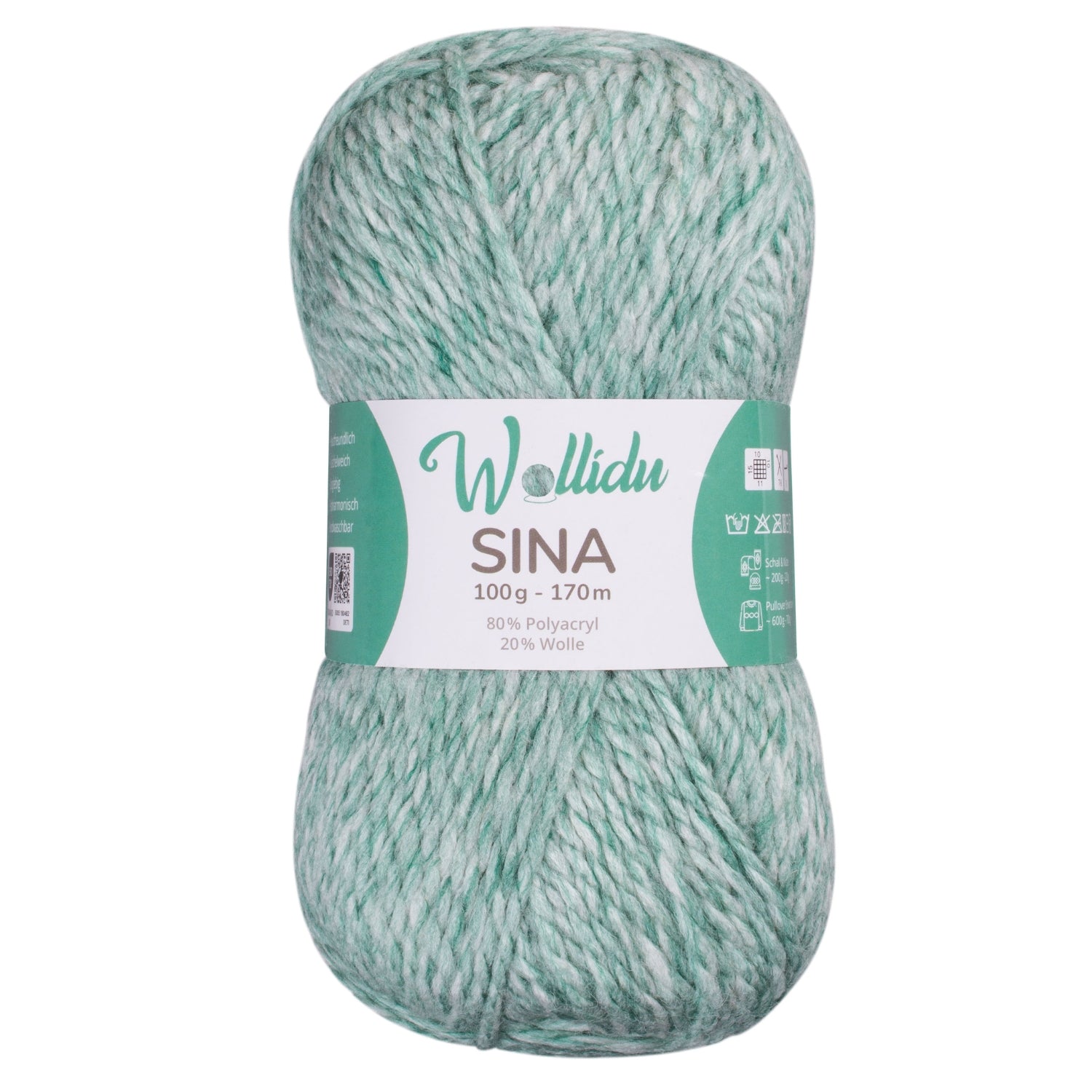 Sina 100g – Mulesingfreie Acryl-Schafwolle zum Häkeln & Stricken (Einzelknäuel, OEKO-TEX®)