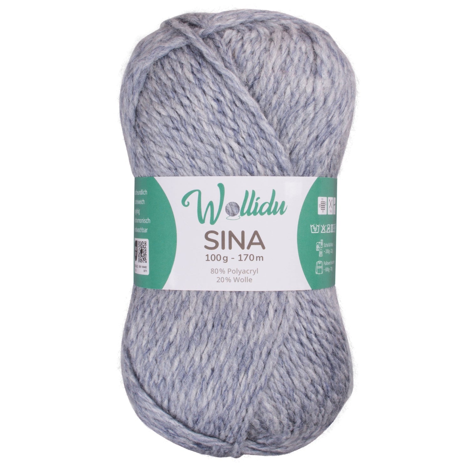 Sina 100g – Mulesingfreie Acryl-Schafwolle zum Häkeln & Stricken (Einzelknäuel, OEKO-TEX®)